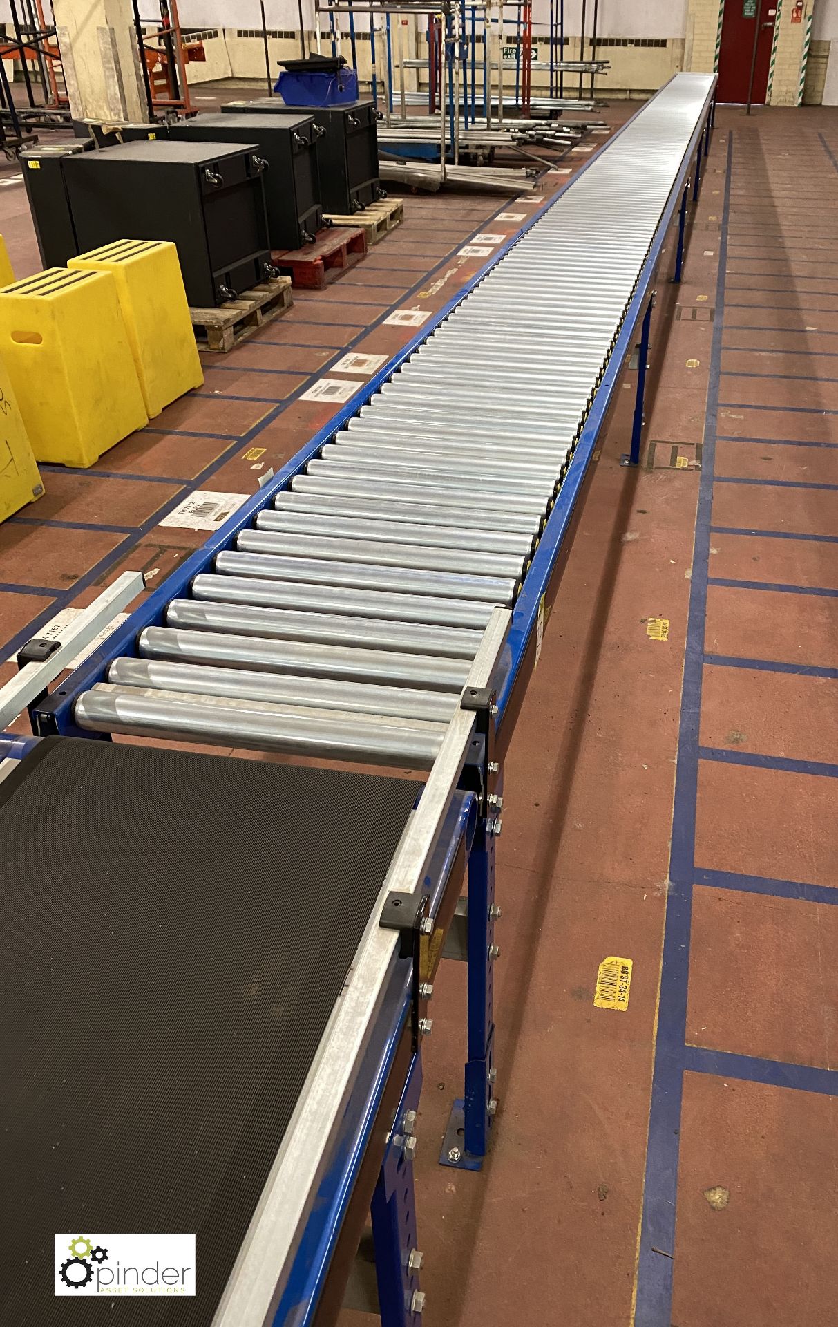 Length Roller Conveyor, 15m long, 500mm roller width, recently installed (on ground floor) - Image 2 of 5