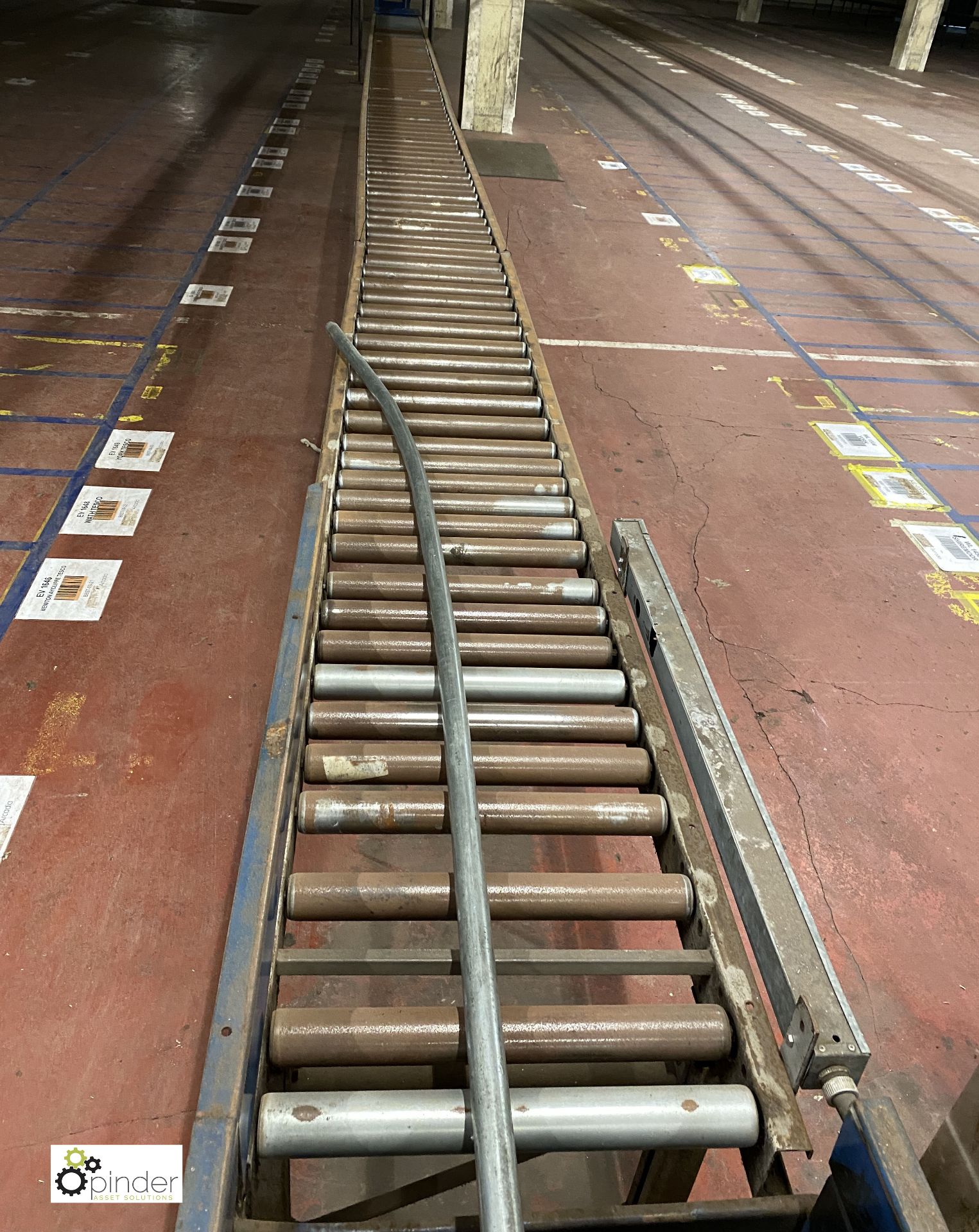 Length Roller Conveyor, 12m long, 440mm roller width (on ground floor) - Image 3 of 5