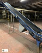 Powered inclined Belt Conveyor, 5.7m long, 2.7m high, 400mm belt width (on ground floor)
