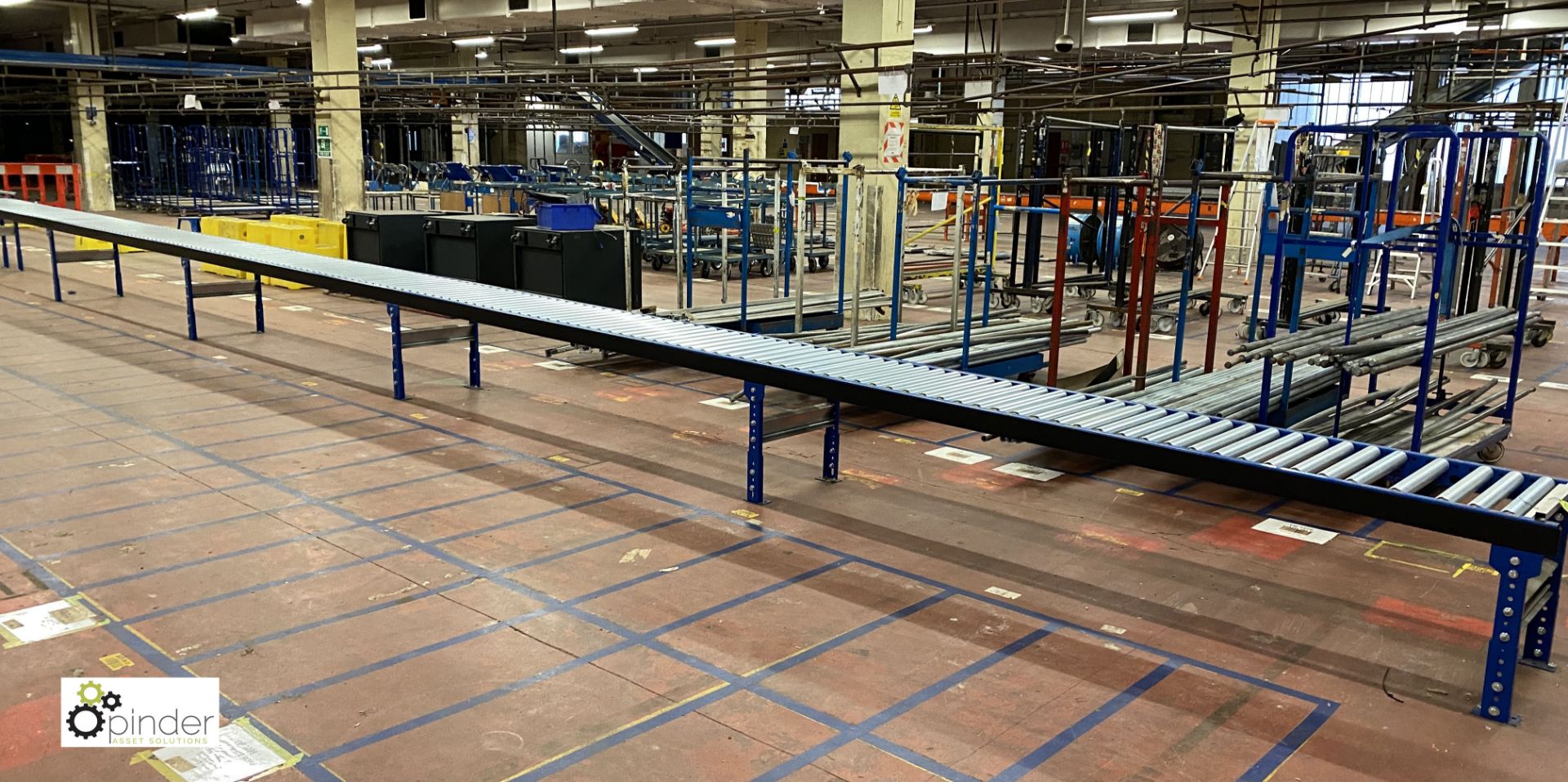 Length Roller Conveyor, 15m long, 500mm roller width, recently installed (on ground floor) - Image 5 of 5