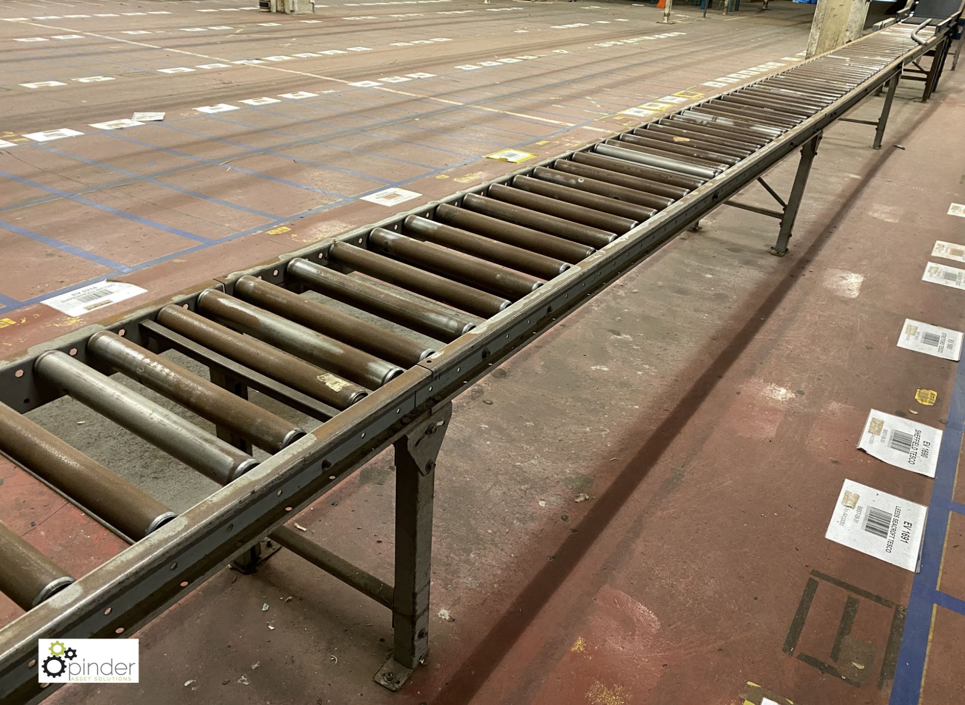 Length Roller Conveyor, 12m long, 440mm roller width (on ground floor) - Image 5 of 5