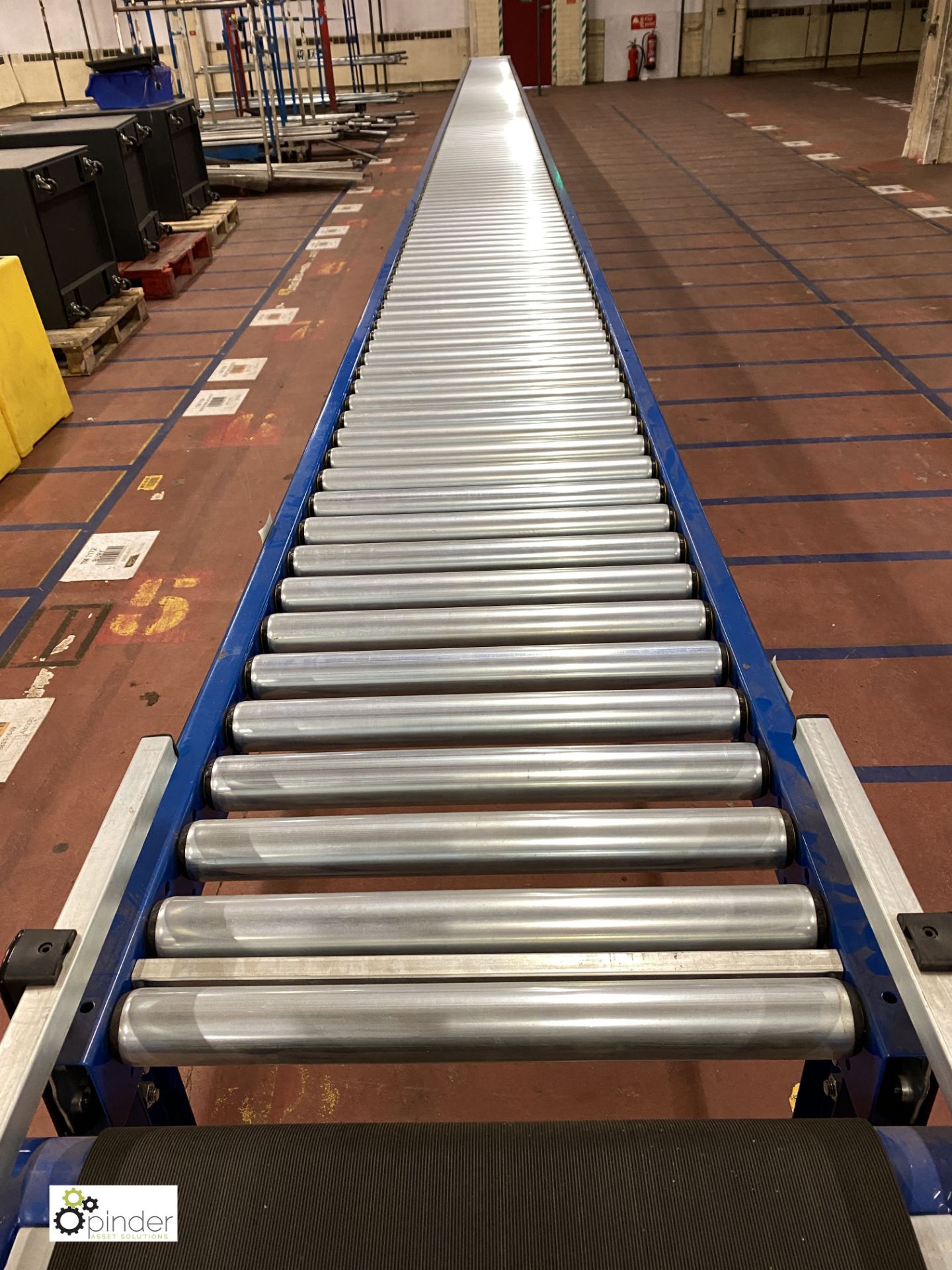 Length Roller Conveyor, 15m long, 500mm roller width, recently installed (on ground floor) - Image 3 of 5