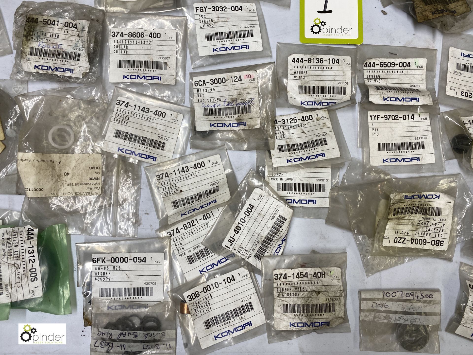 Large quantity of unused Komori spare parts inc. pins, knobs, washers, feeder tape, brackets, - Image 15 of 18