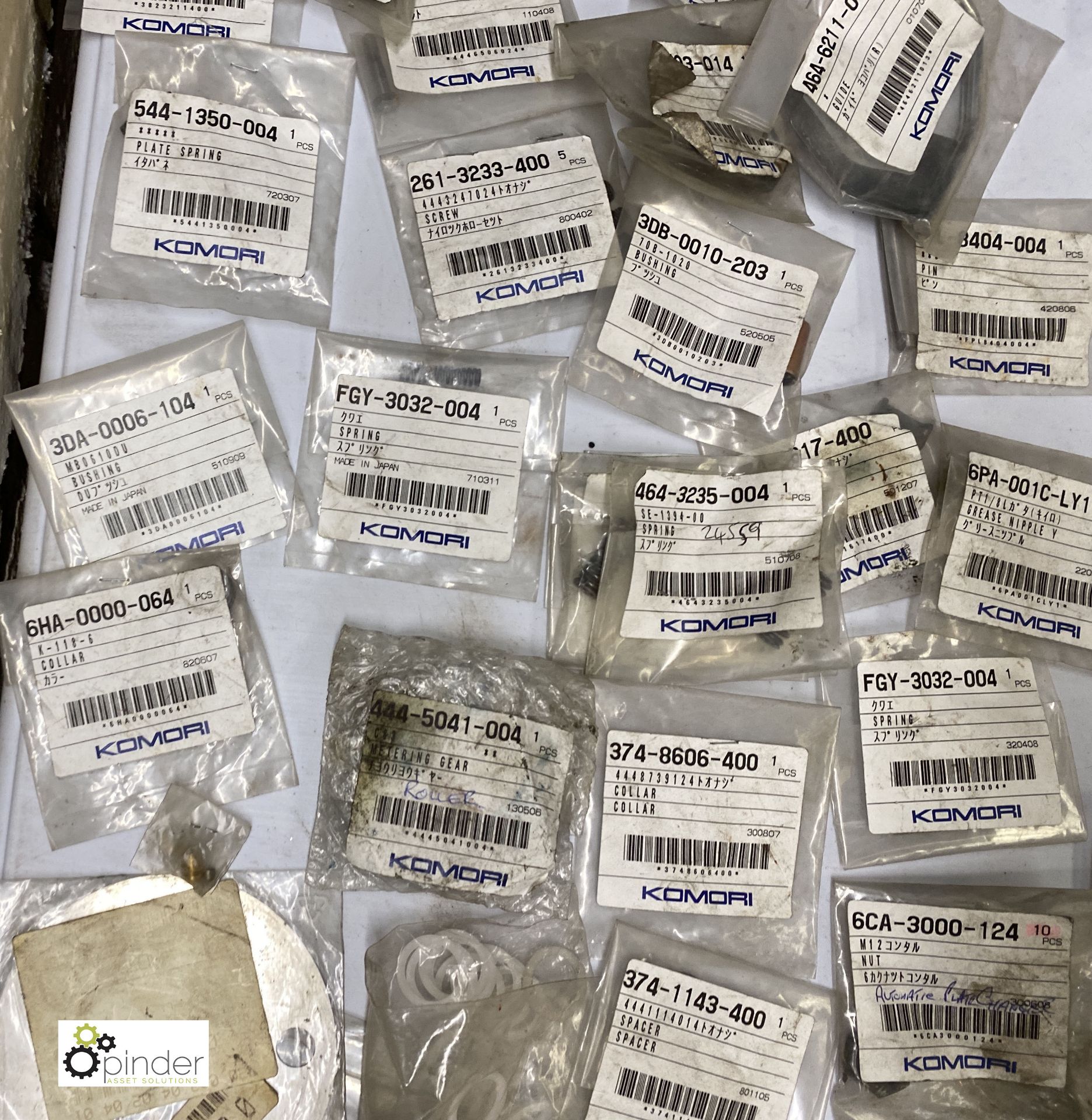 Large quantity of unused Komori spare parts inc. pins, knobs, washers, feeder tape, brackets, - Image 17 of 18