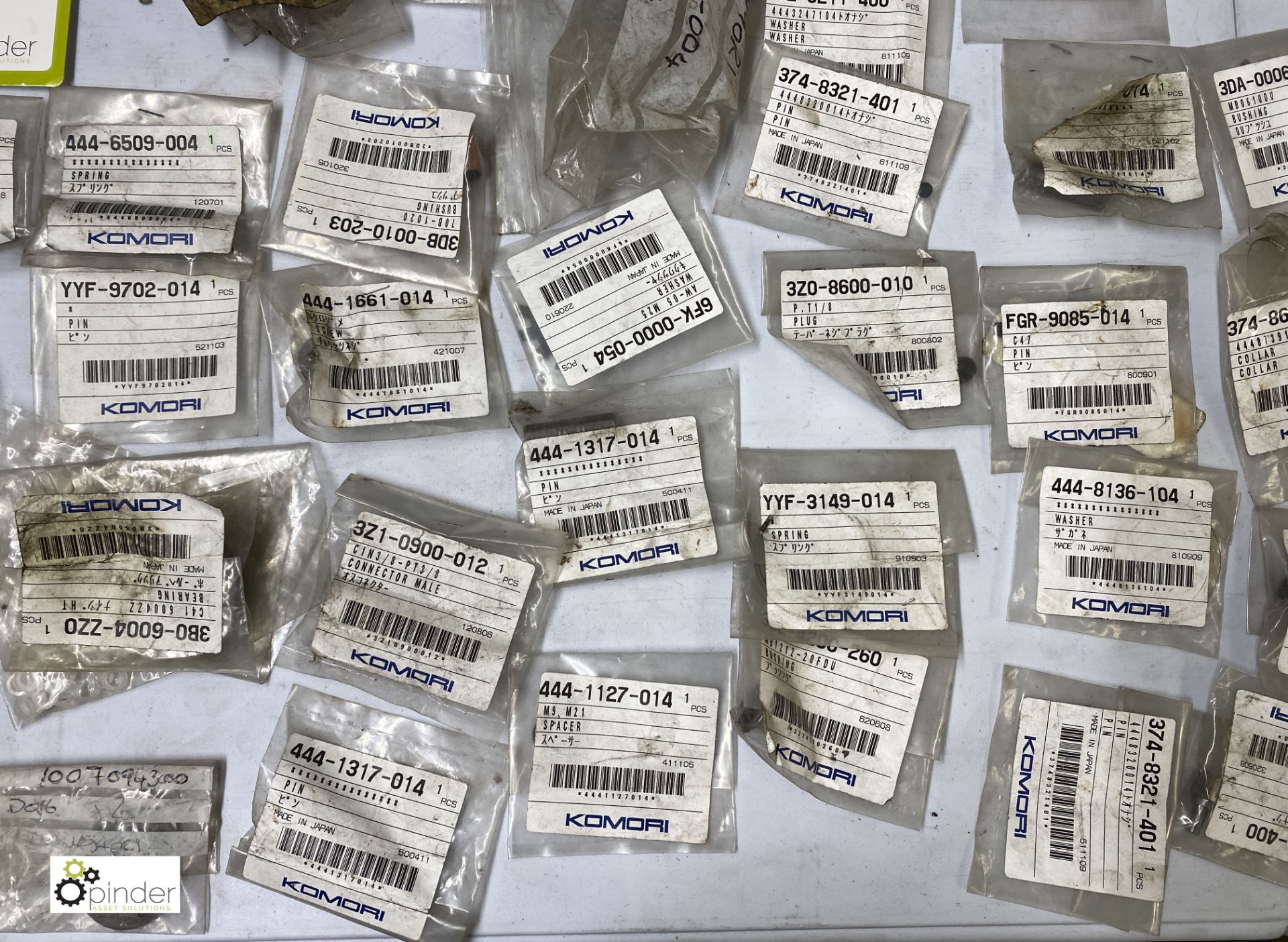 Large quantity of unused Komori spare parts inc. pins, knobs, washers, feeder tape, brackets, - Image 10 of 18