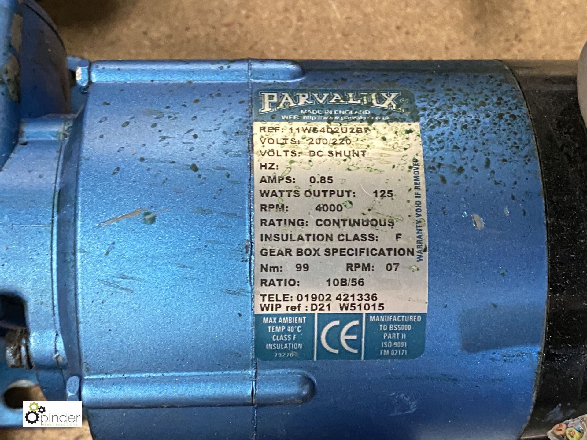 Paravalux Geared Motor, 4000rpm - Image 3 of 3