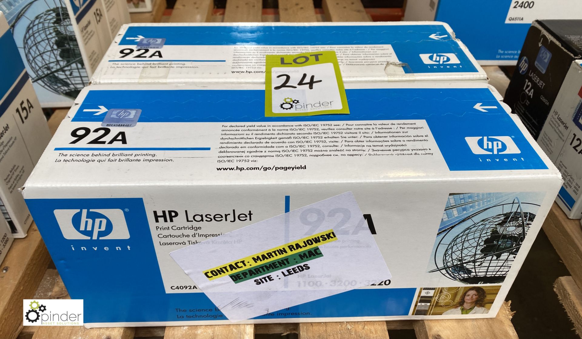 2 HP 92A Print Cartridges, boxed and unused