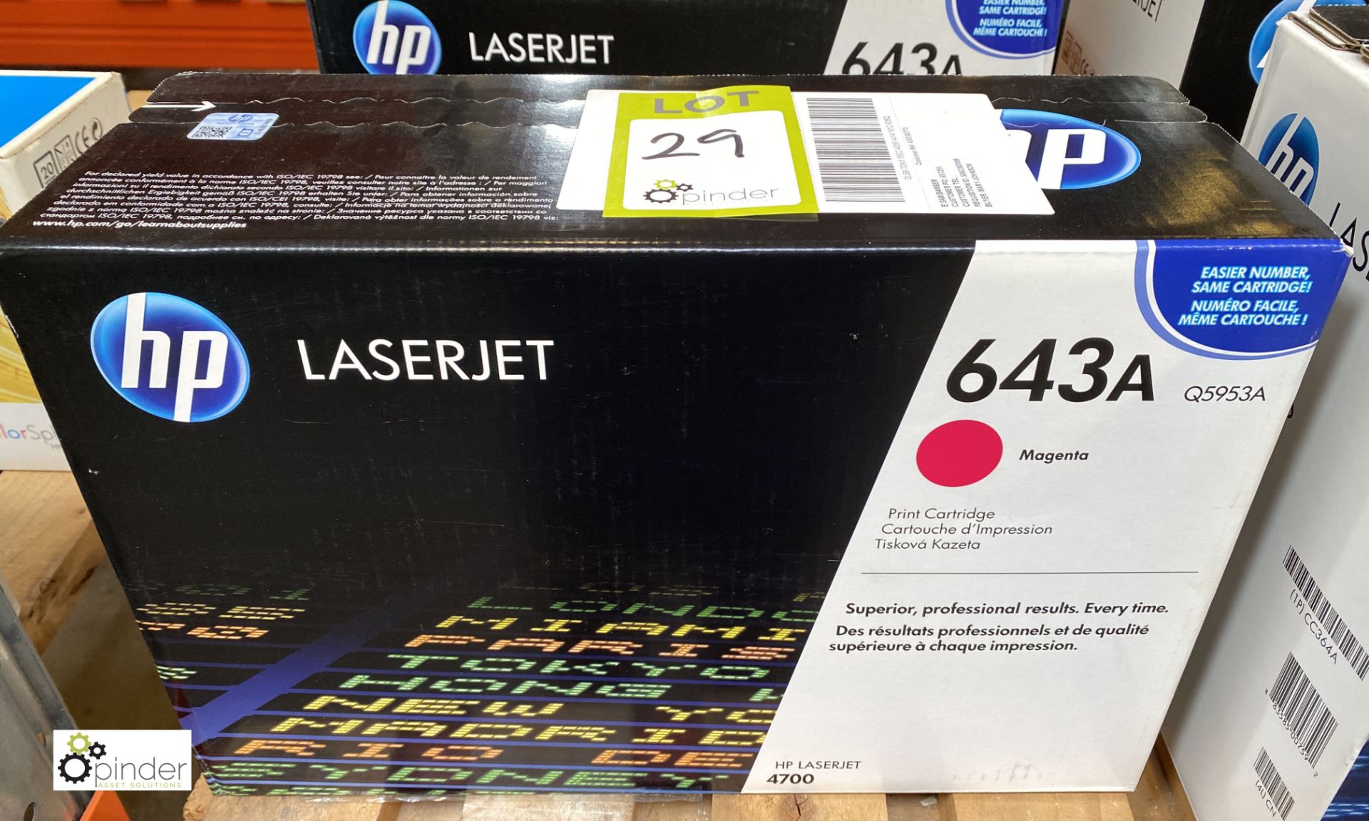 HP 643A Print Cartridge, magenta, boxed and unused