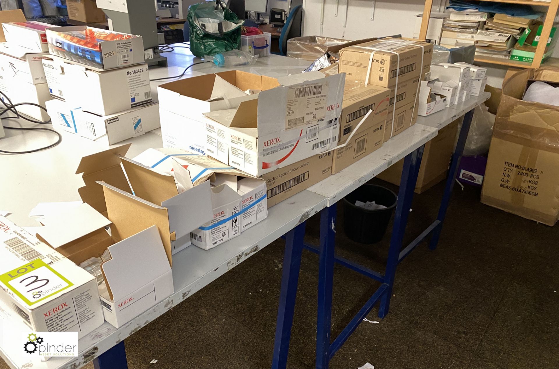 Quantity Xerox Consumables including staples, staple cartridges, toner