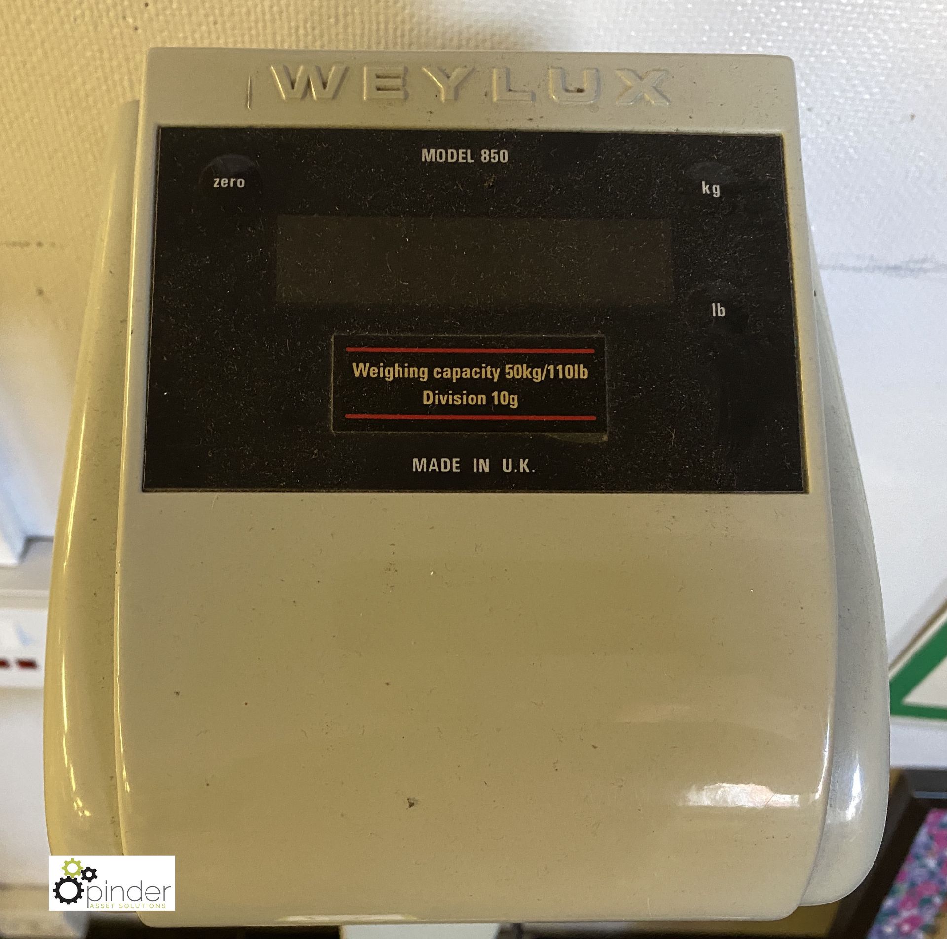 Weylux 850 mobile digital Weigh Scales, 50kg x 10g, 240volts - Image 2 of 3