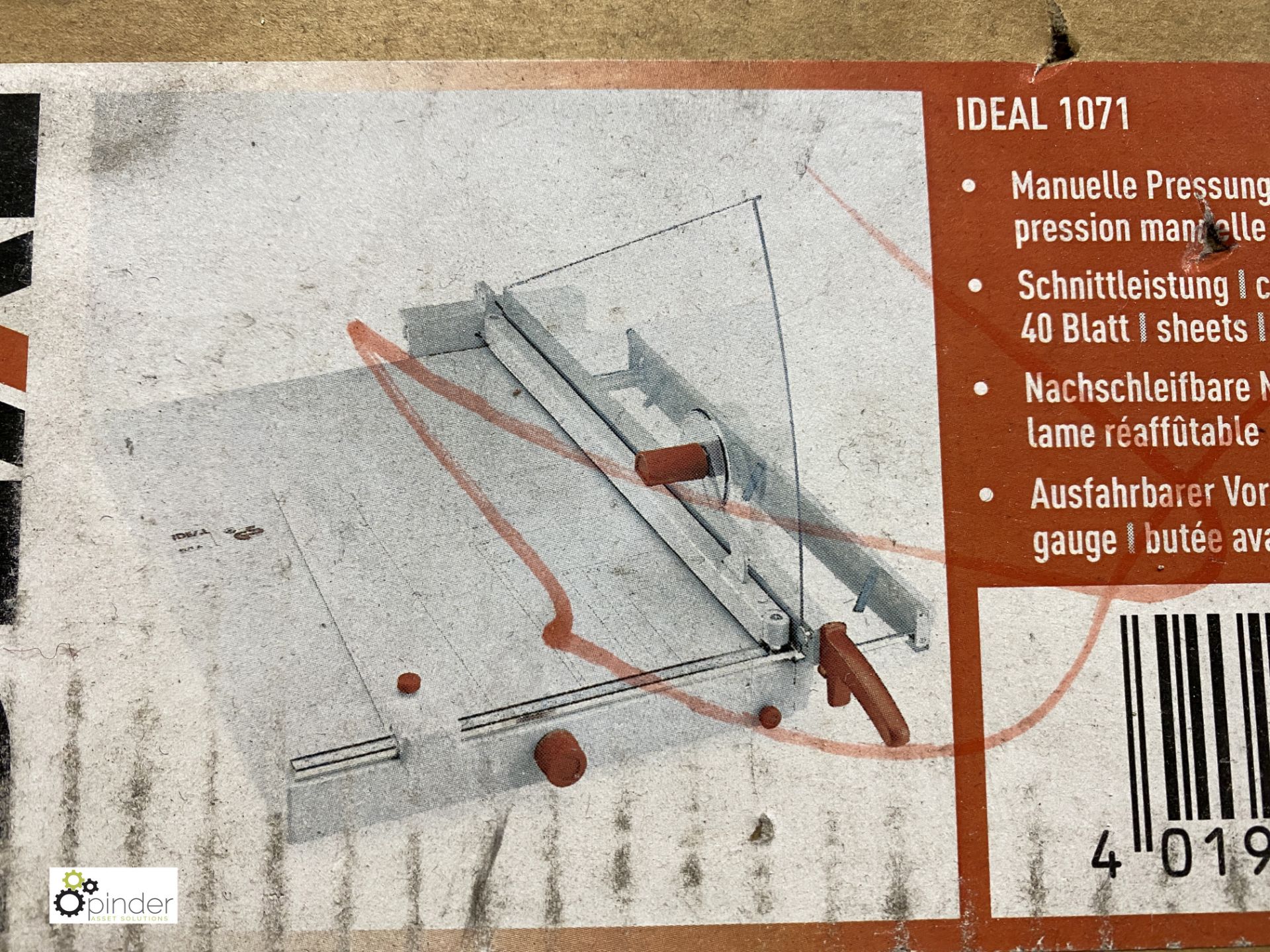 Ideal 1070 manual Paper Trimmer, 710mm cutting length, boxed and unused