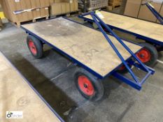 Flat bed Trolley, 1500mm x 750mm, with pneumatic tyres