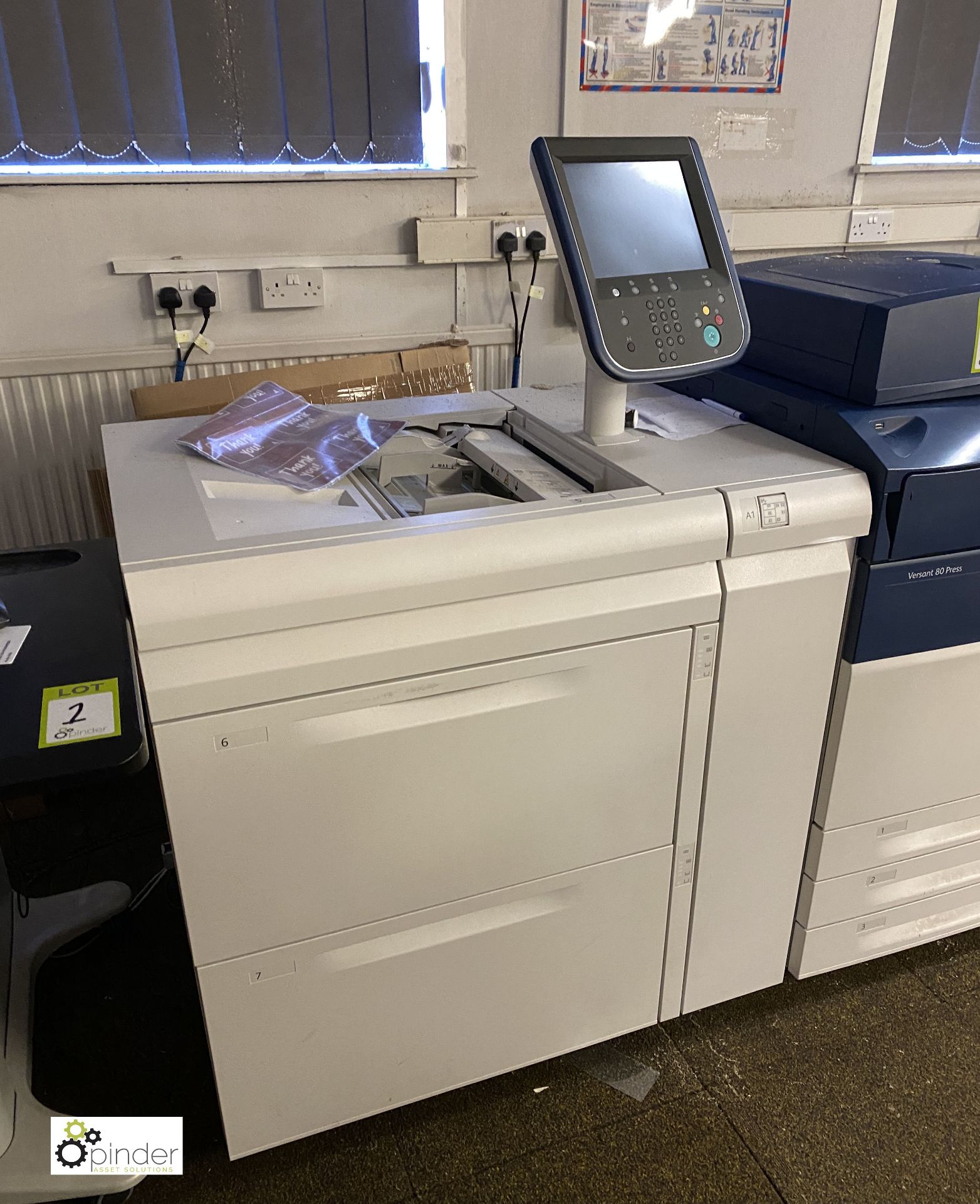 Xerox Versant 80 Digital Press, comprising Xerox EX80 Fiery, Paperdeck A-CF01, Versant 80 JB240 - Image 7 of 28