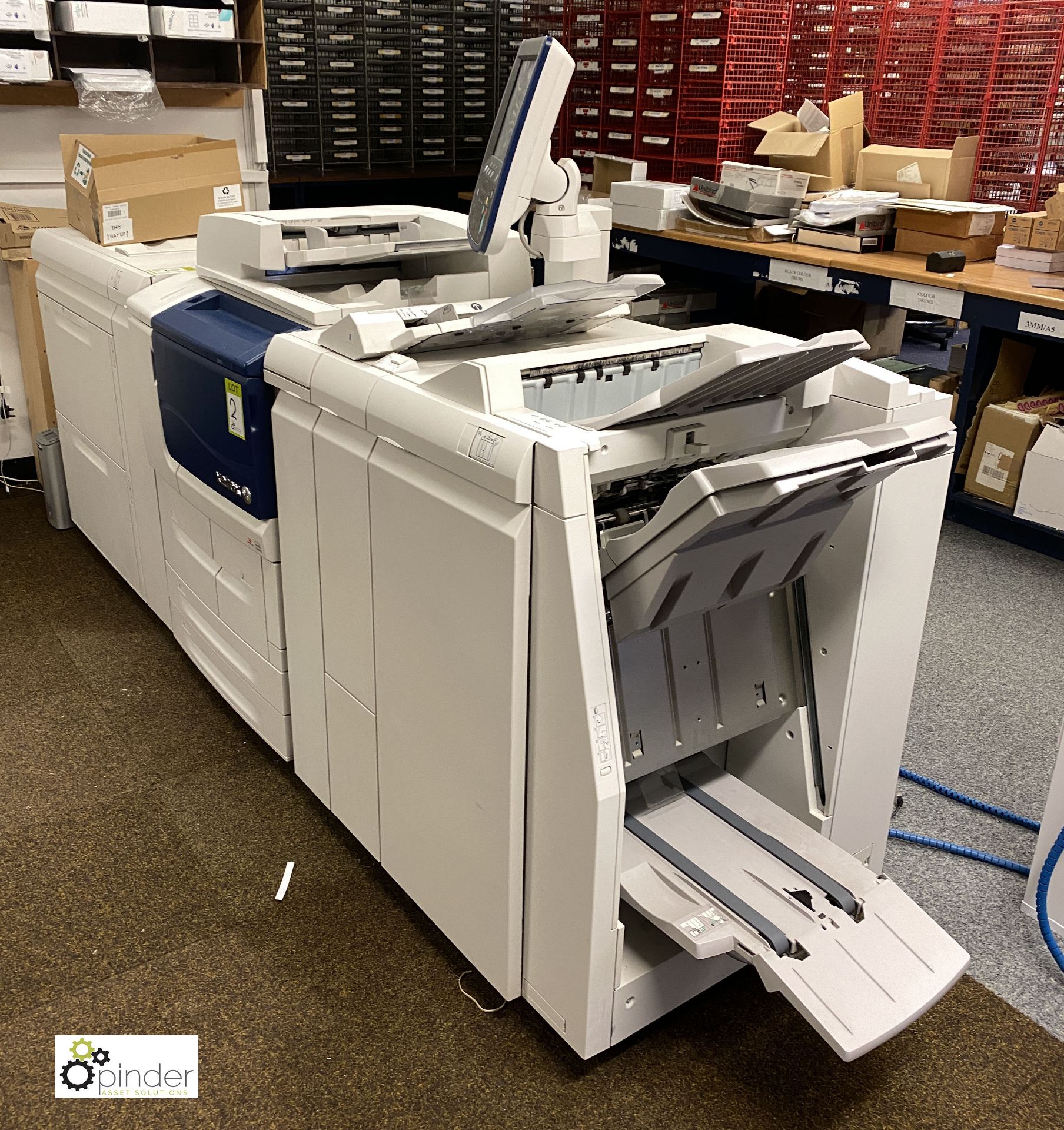 Xerox D110 Mono Digital Press comprising EX125 Fiery RIP, JCF-1 double tray oversized high - Image 11 of 12