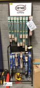 Approx 75 Wiper Blades by Heyner and Alca including rack