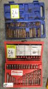 2 various Drill Bit/Extractor Kits including Snap-On