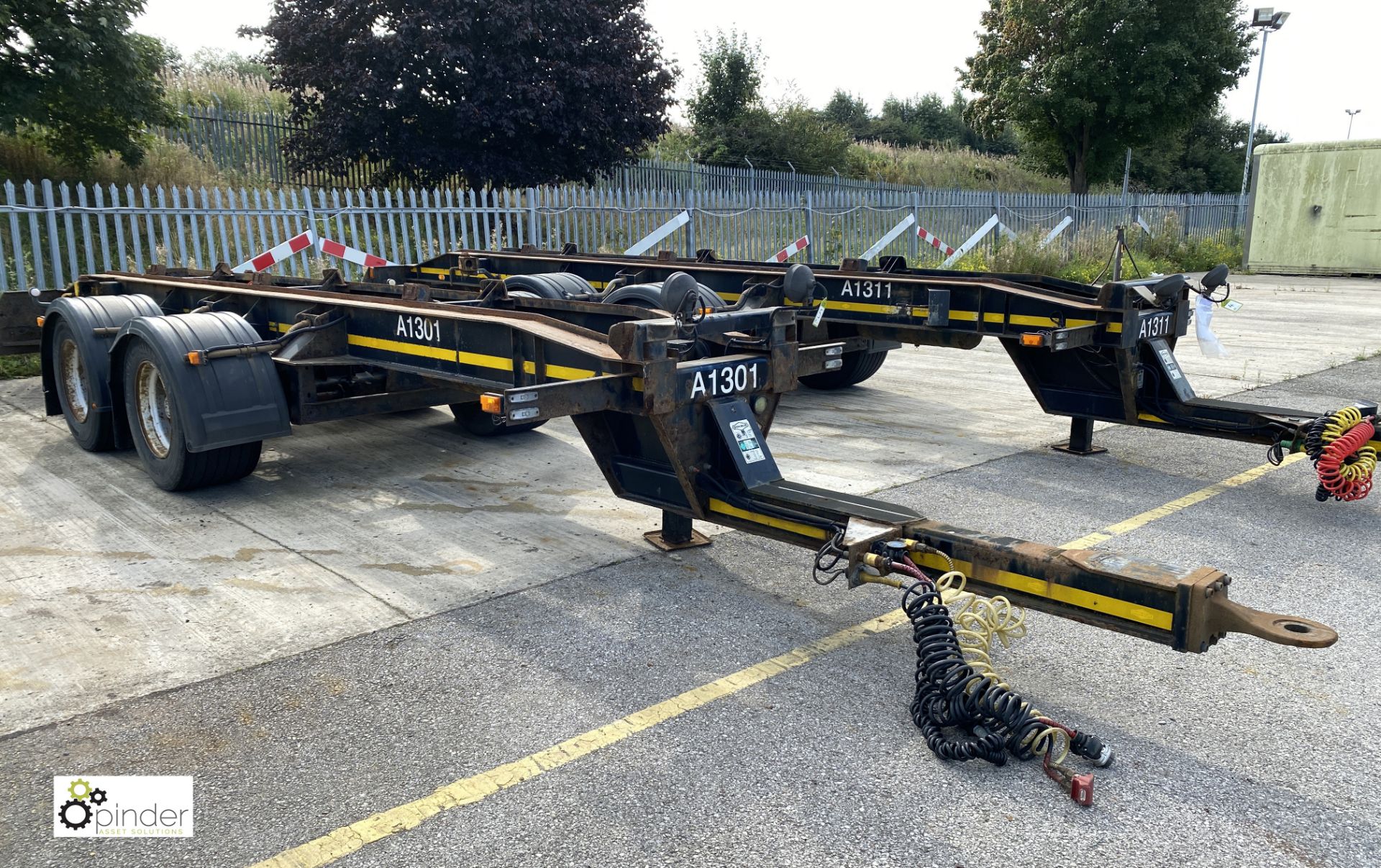 Don-Bur DC18CK twin axle draw bar Demount Trailer, year 2012, 18tonne GVW, registration C333921, - Image 2 of 10