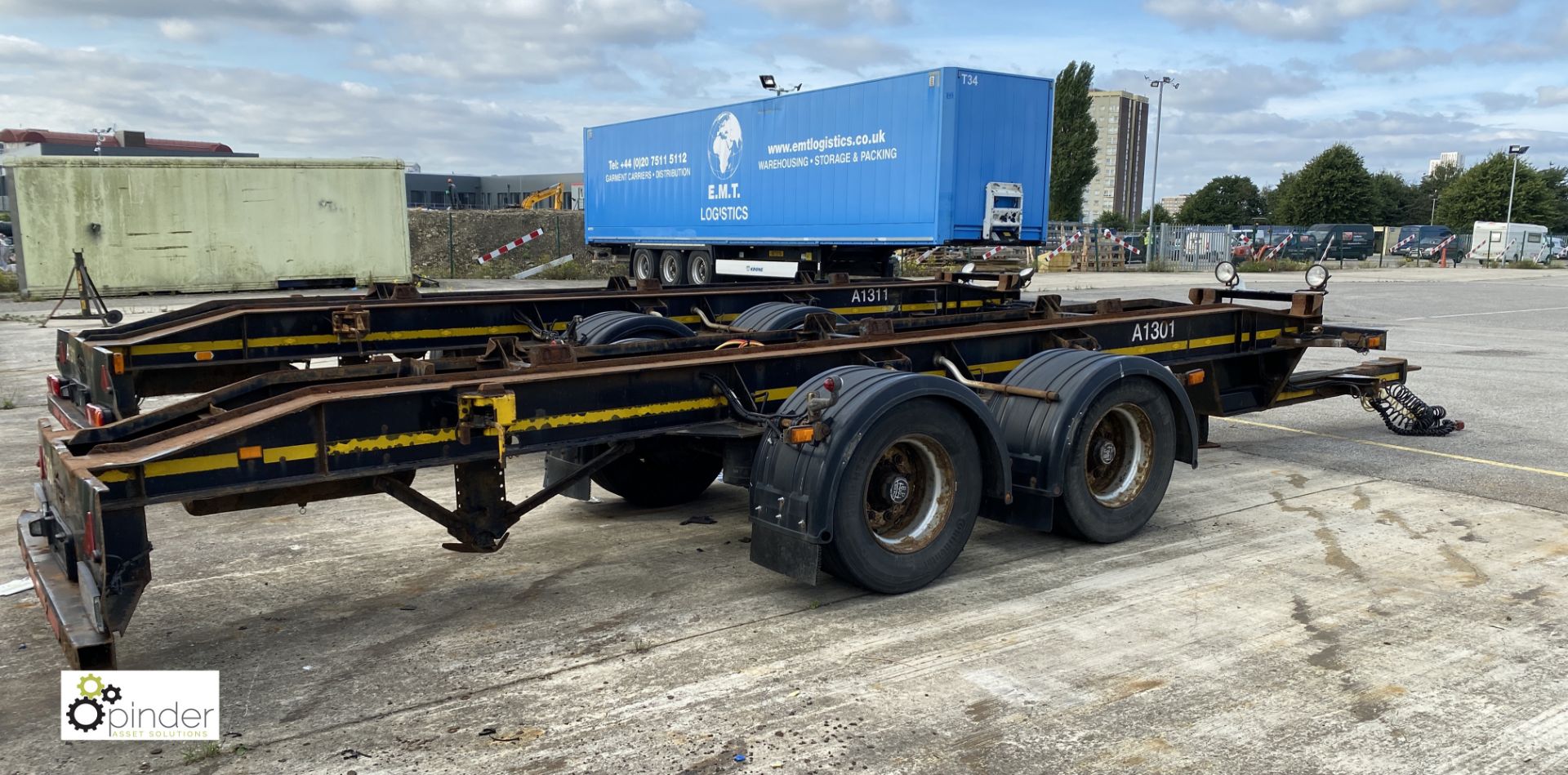 Don-Bur DC18CK twin axle draw bar Demount Trailer, year 2012, 18tonne GVW, registration C333921, - Image 3 of 10