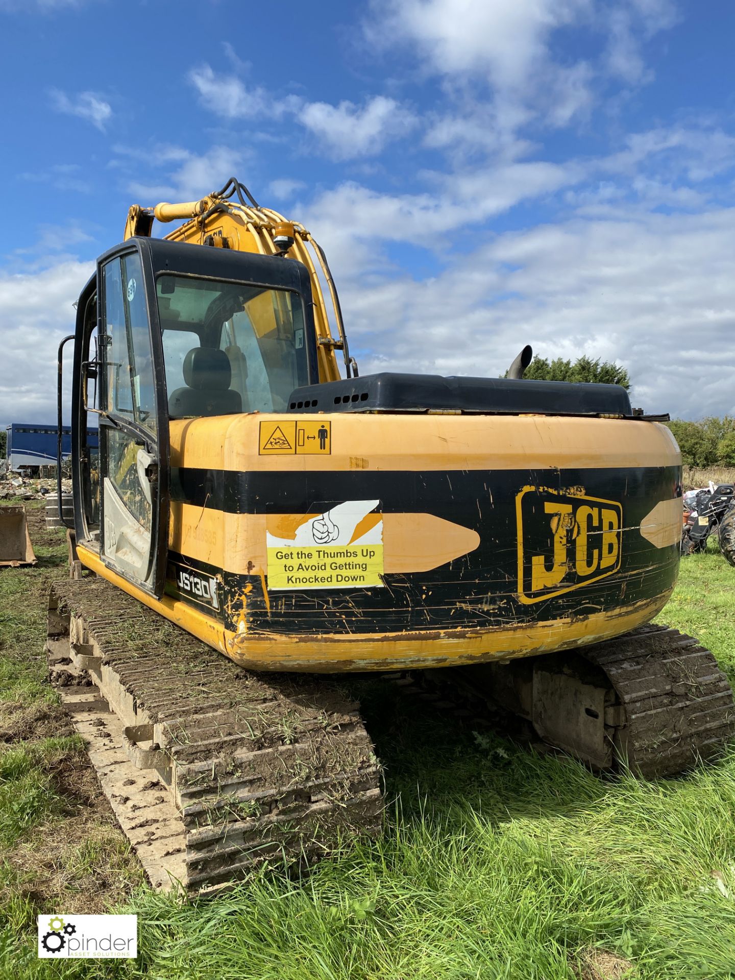 JCB JS130 360° Excavator, with JCB quick hitch, VIN SLPJS9022E0890309, product ID 0890309, year - Image 4 of 19