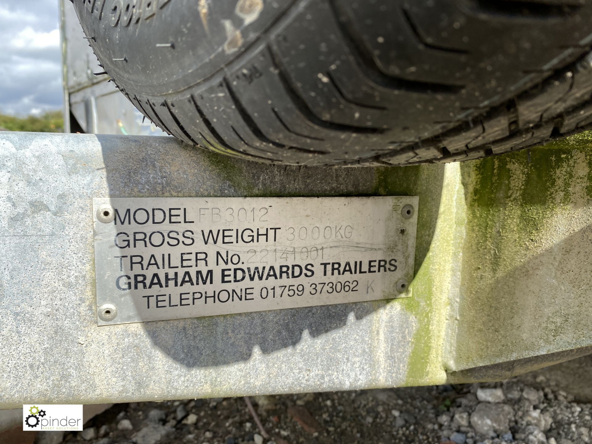 Graham Edwards Trailers triple axle Box Trailer, with 4 shutter doors, 3900mm x 1940mm, gross weight - Image 5 of 8