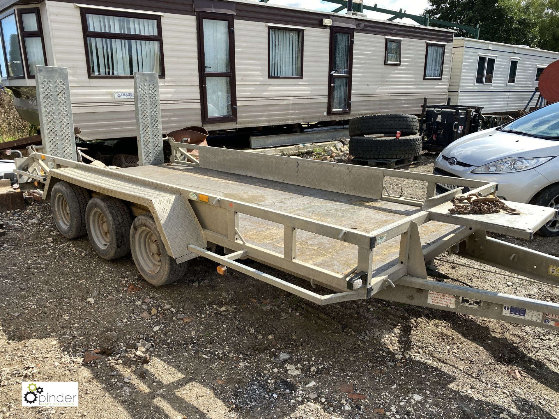 Ifor Williams 3Hb GP146 G3 triple axle Trailer, 3500kg, with fold down ramps, 4300mm x 1800mm - Image 4 of 11