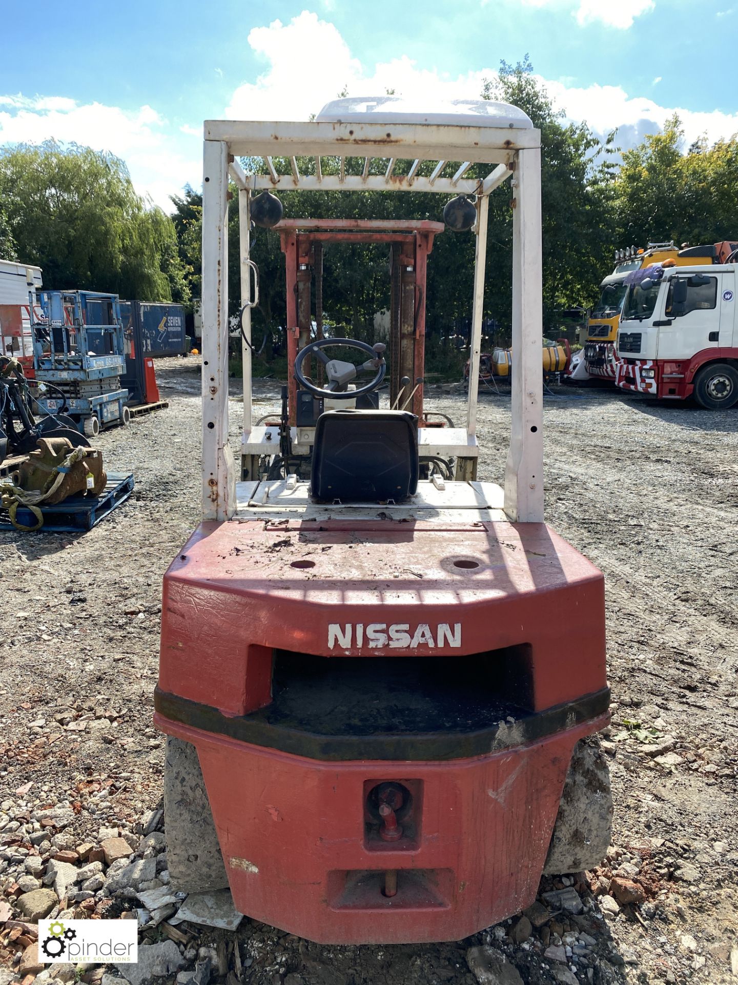 Nissan diesel Forklift Truck, duplex mast, solid tyres, approx 2000kg capacity - Image 7 of 10