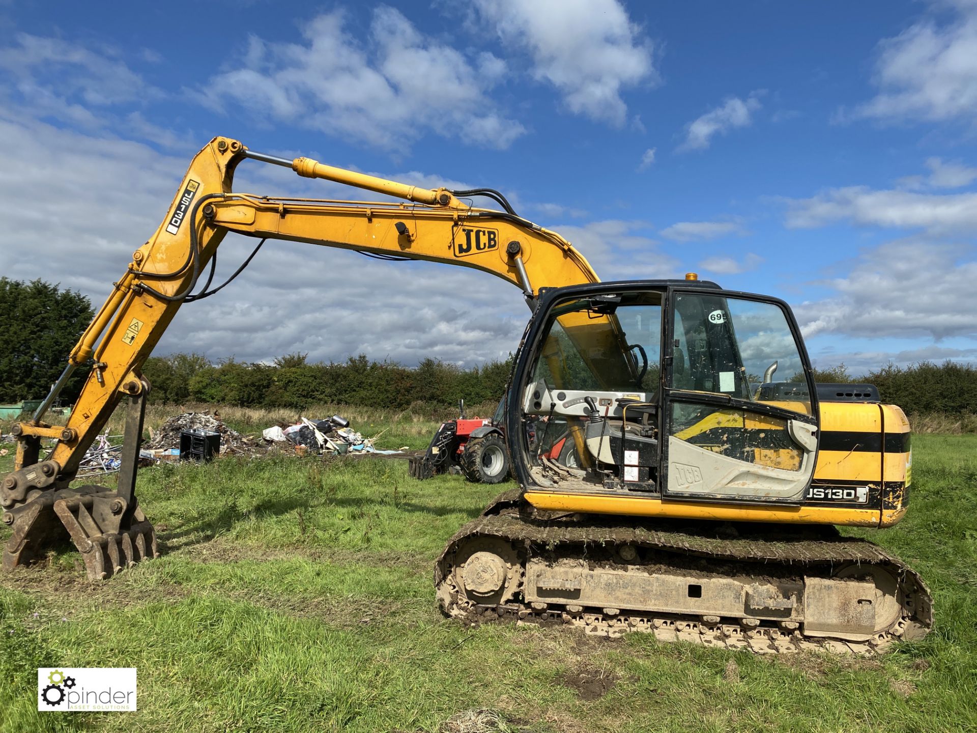 JCB JS130 360° Excavator, with JCB quick hitch, VIN SLPJS9022E0890309, product ID 0890309, year - Image 6 of 19