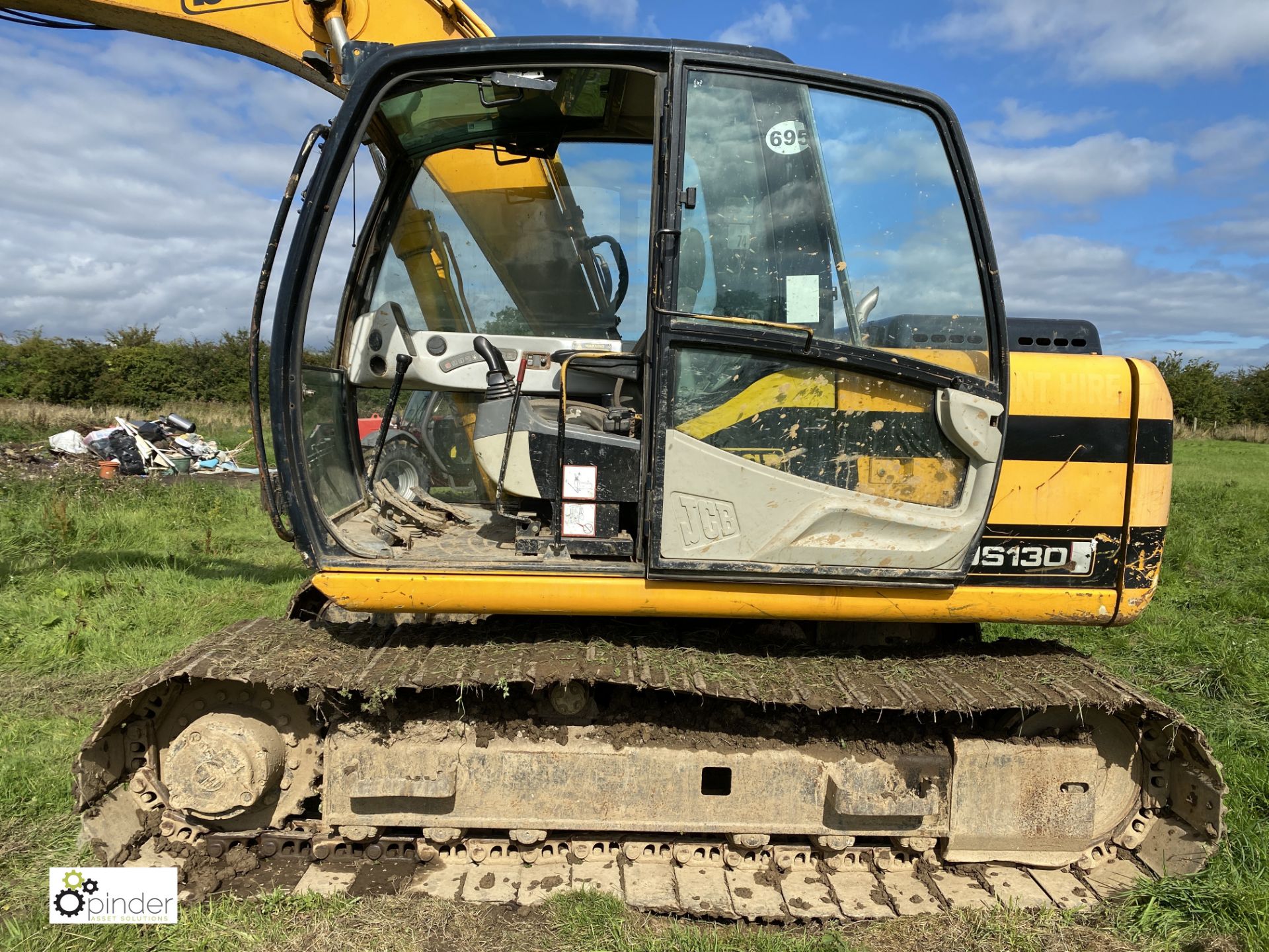 JCB JS130 360° Excavator, with JCB quick hitch, VIN SLPJS9022E0890309, product ID 0890309, year - Image 7 of 19