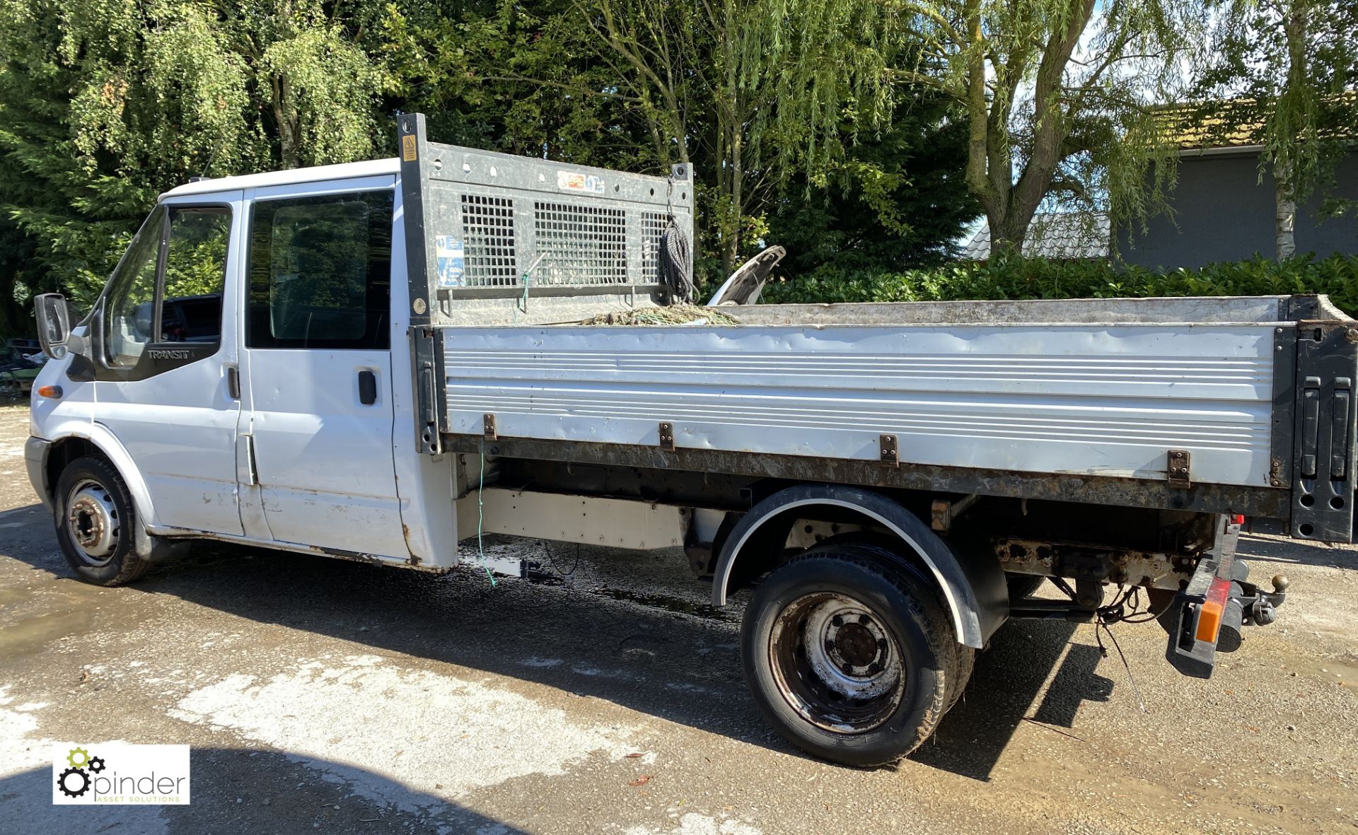 Ford Transit 100 T350L double cab RWD Tipper, registration SC08 SJV, date of registration 24 July - Image 9 of 20