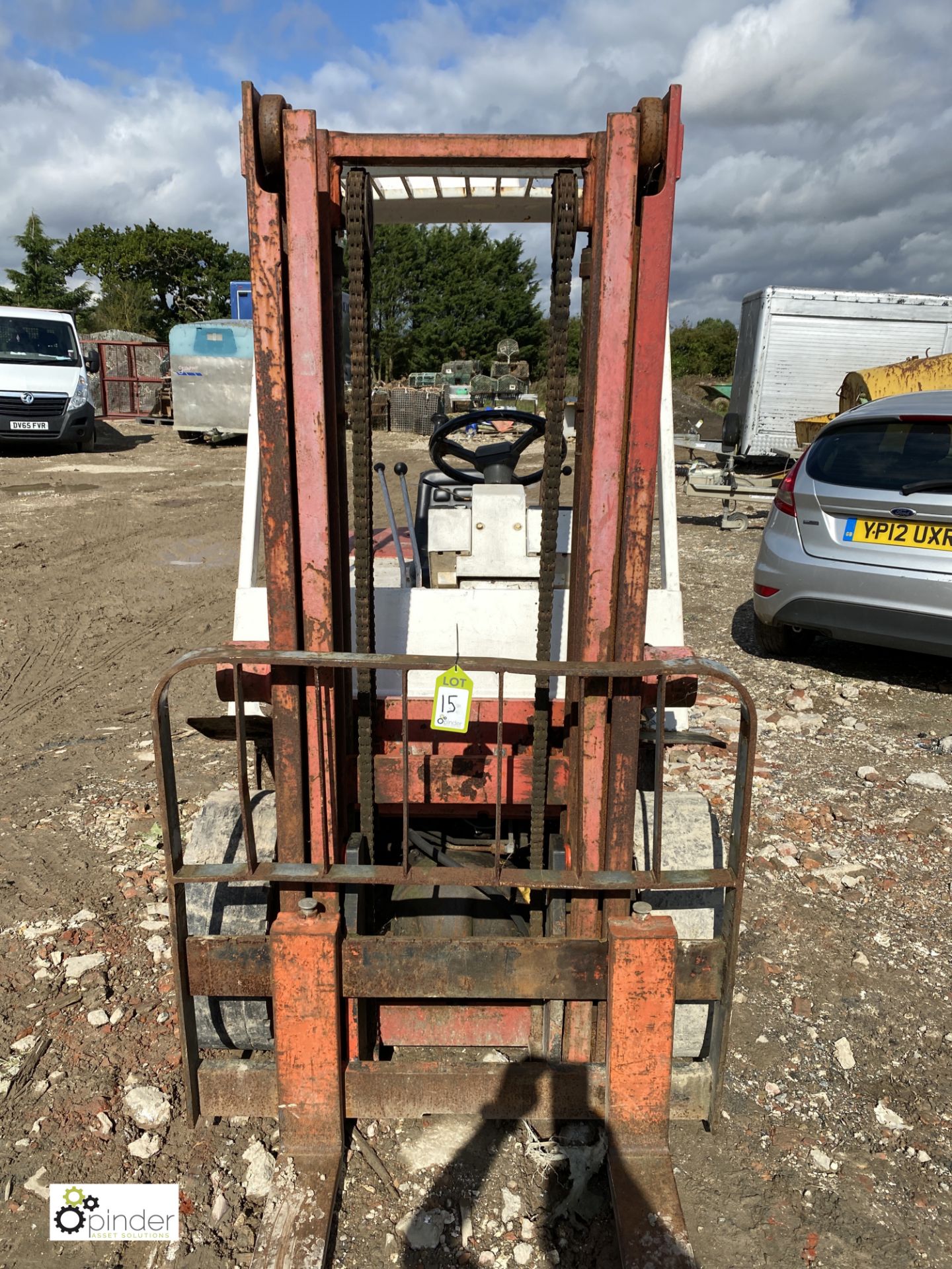 Nissan diesel Forklift Truck, duplex mast, solid tyres, approx 2000kg capacity - Image 10 of 10