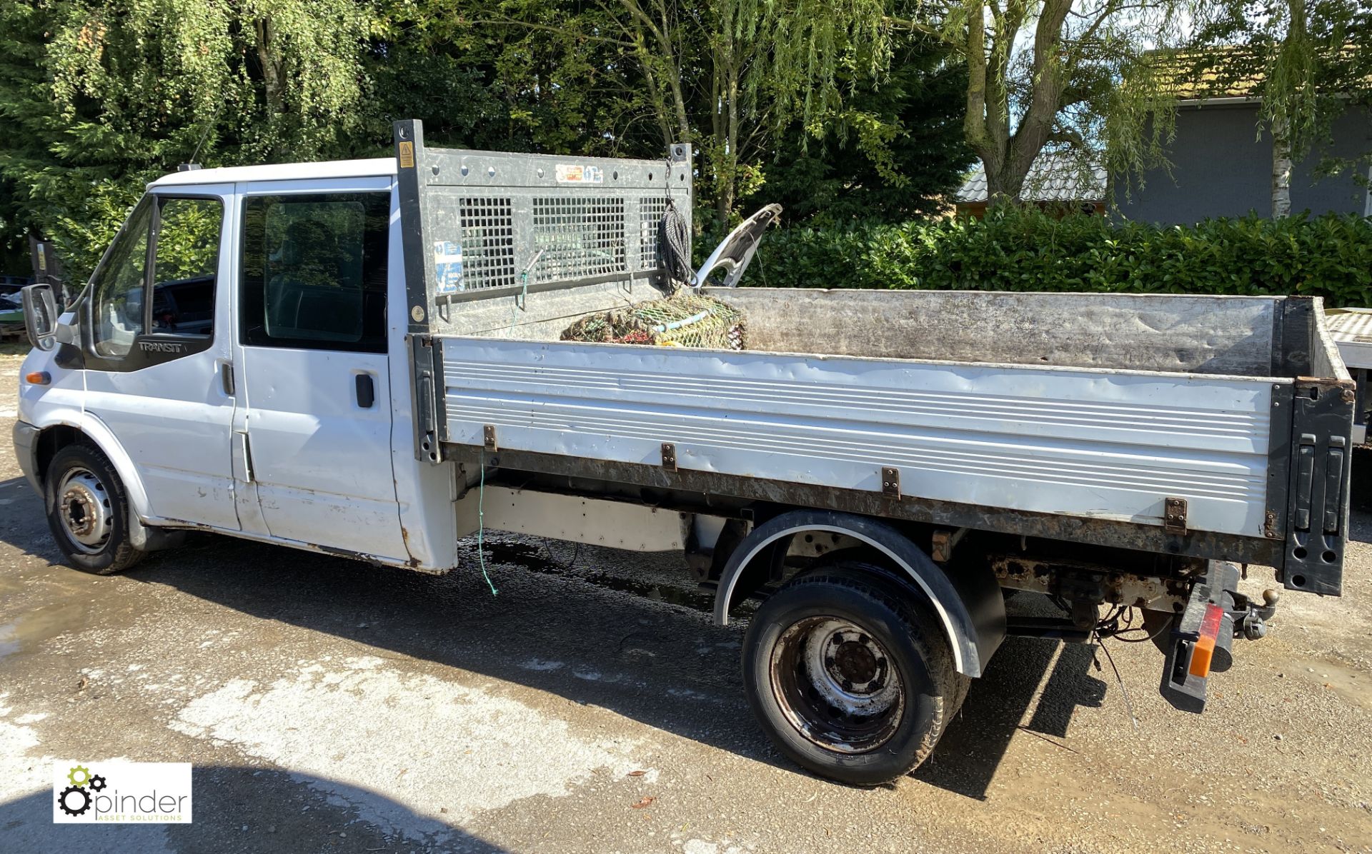 Ford Transit 100 T350L double cab RWD Tipper, registration SC08 SJV, date of registration 24 July - Image 5 of 20