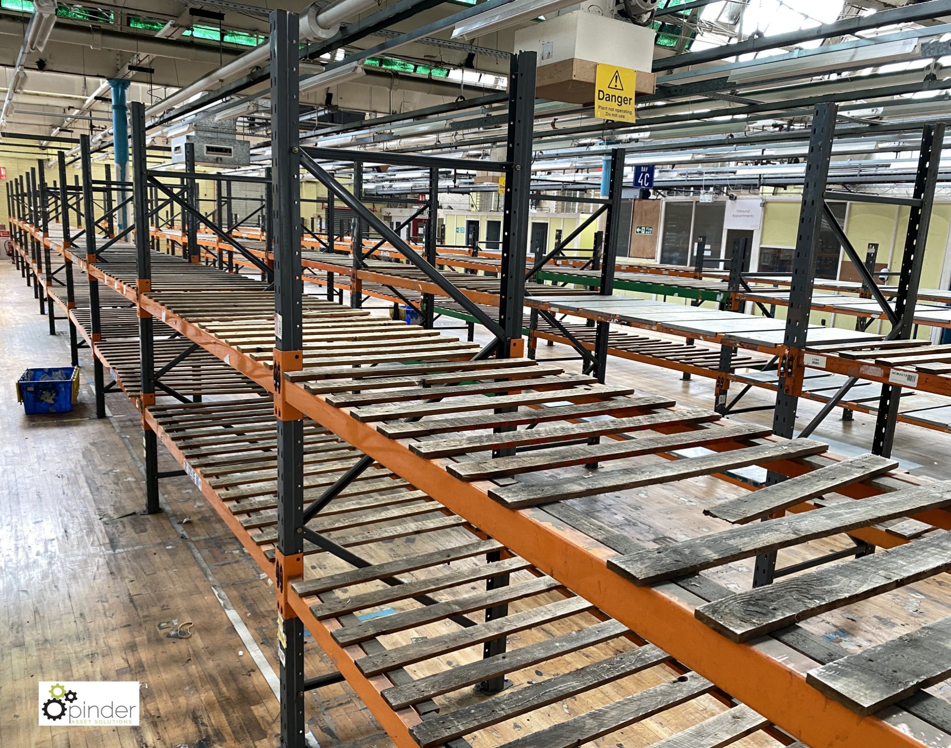 12 bays Dexion Speedlock boltless Racking, comprising 12 uprights 2440mm x 910mm, 1 upright 1835mm x - Image 3 of 5