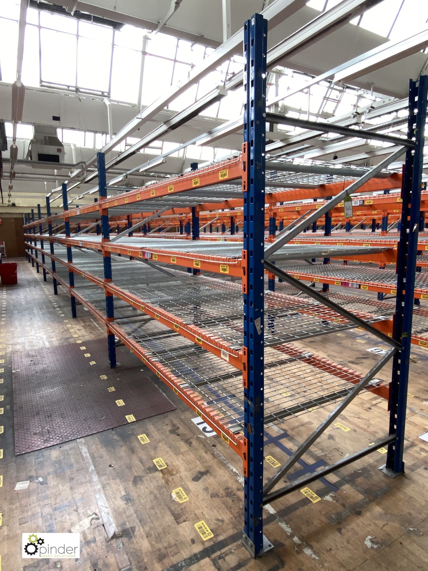 8 bays PSS 2K85 16 boltless Stock Racking, comprising 9 uprights 2400mm x 1200mm, 64 beams 2700mm,