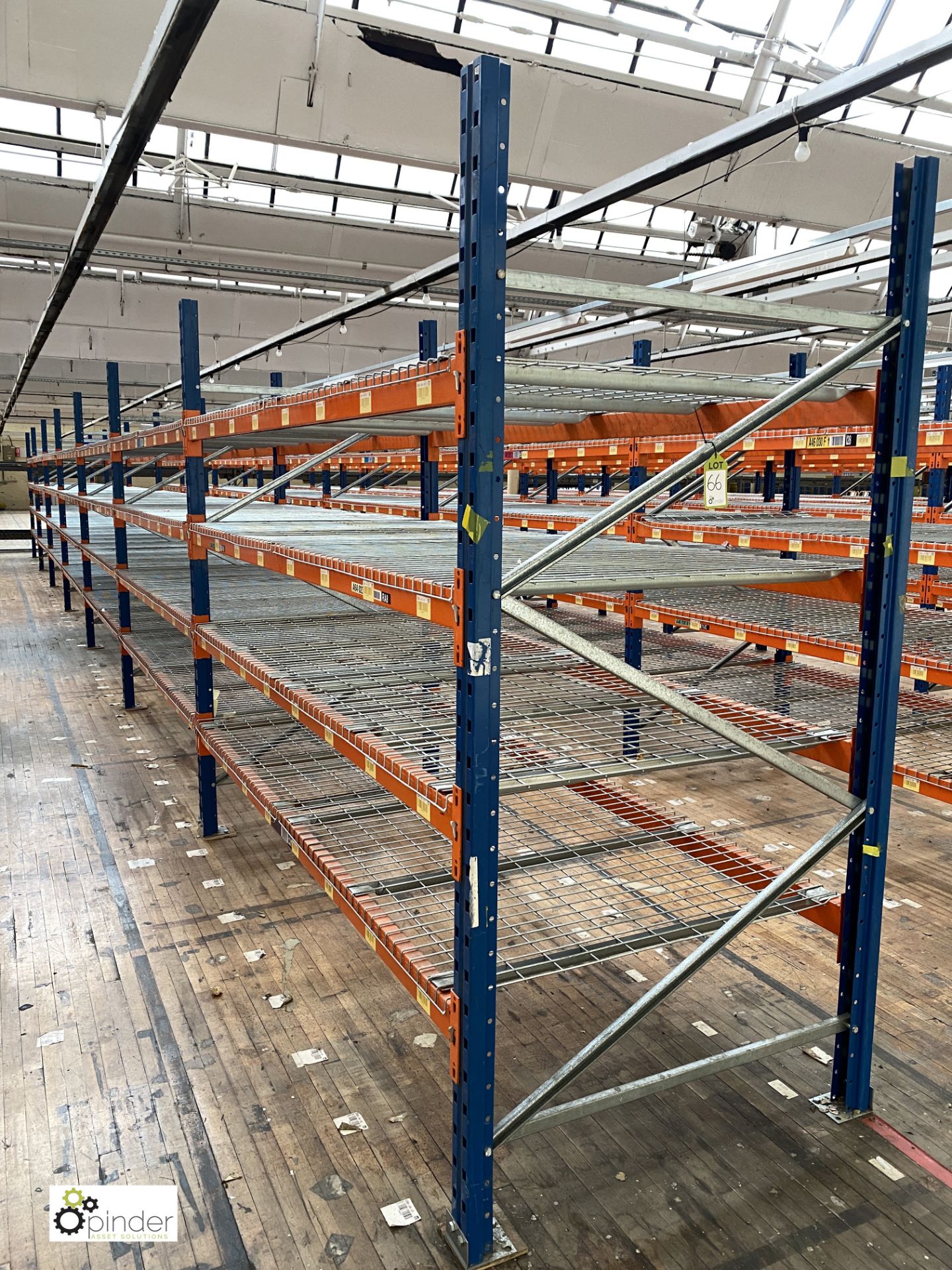 7 bays PSS 2K85 16 boltless Stock Racking, comprising 8 uprights 2400mm x 1200mm, 56 beams 2700mm,