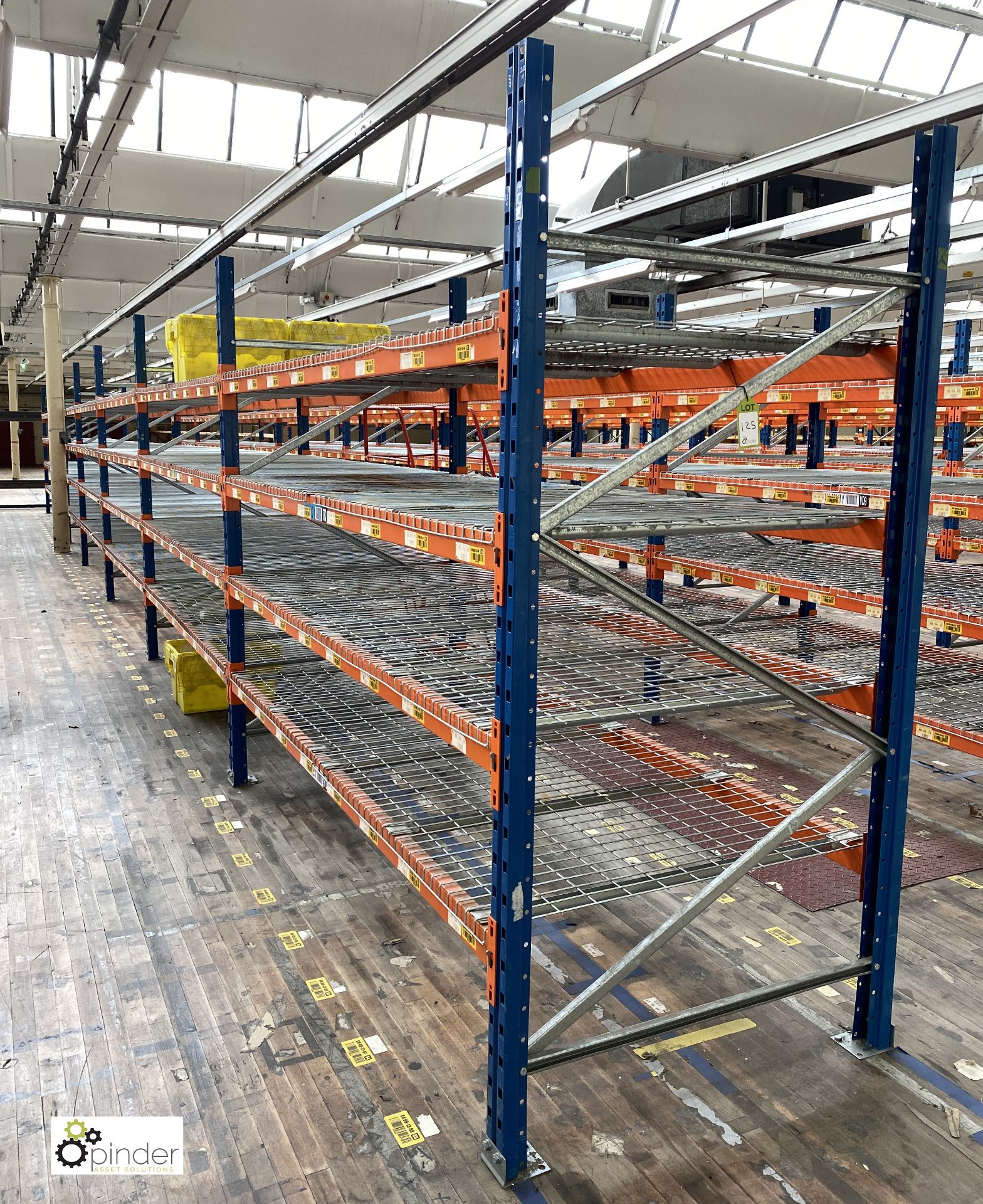 7 bays PSS 2K85 16 boltless Stock Racking, comprising 8 uprights 2400mm x 1200mm, 56 beams 2700mm,