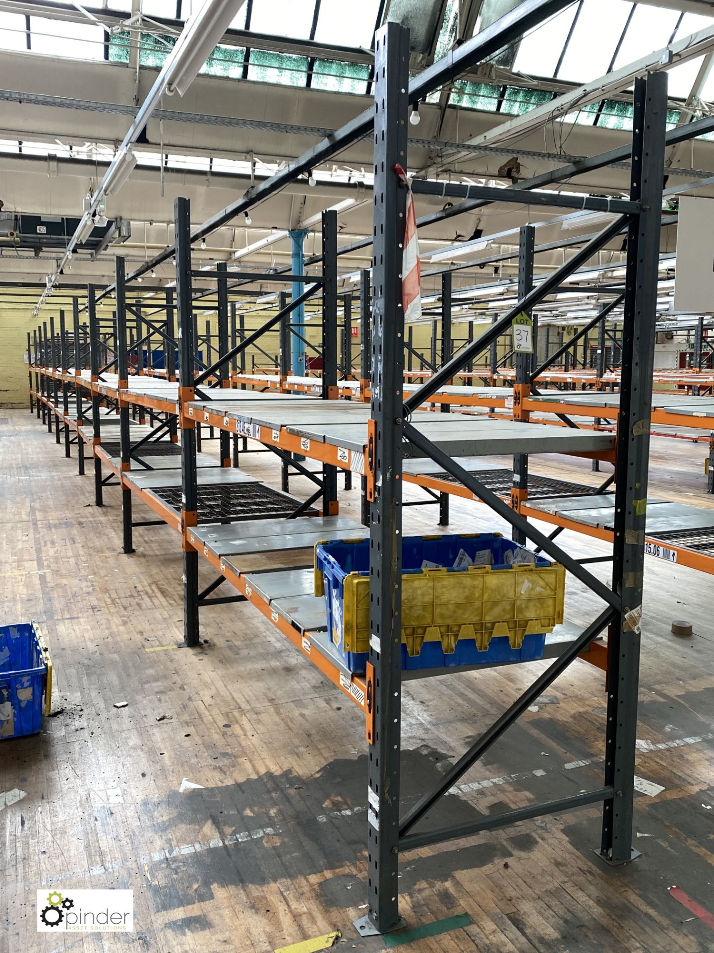 10 bays Dexion Speedlock boltless Racking, comprising 11 uprights 2440mm x 910mm, 40 beams 2450mm,