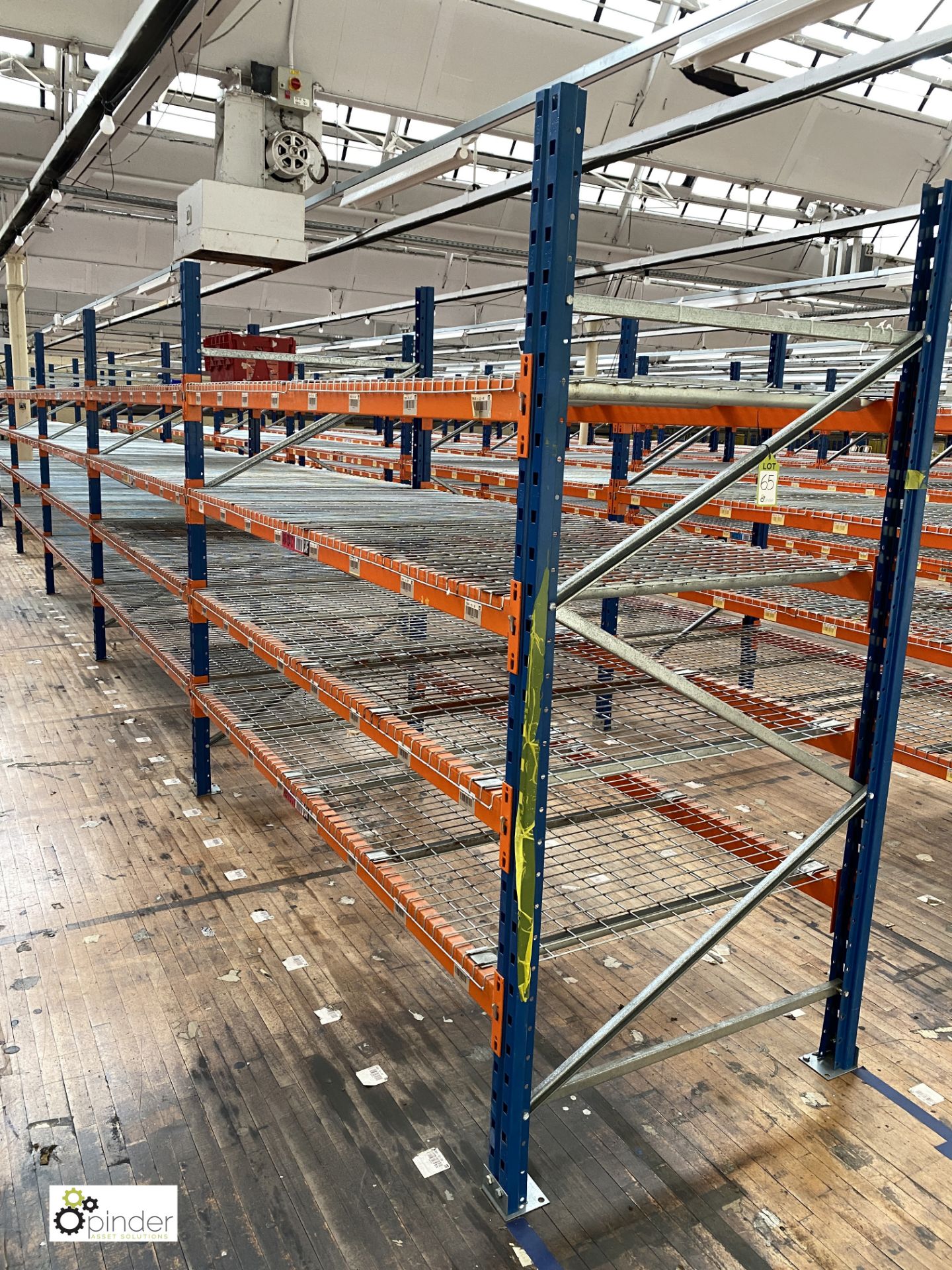 7 bays PSS 2K85 16 boltless Stock Racking, comprising 8 uprights 2400mm x 1200mm, 56 beams 2700mm,