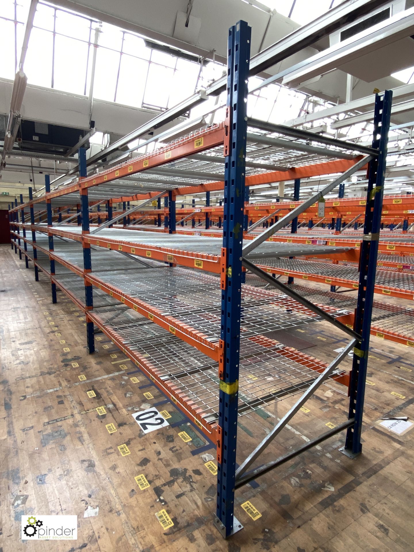 7 bays PSS 2K85 16 boltless Stock Racking, comprising 8 uprights 2400mm x 1200mm, 56 beams 2700mm,