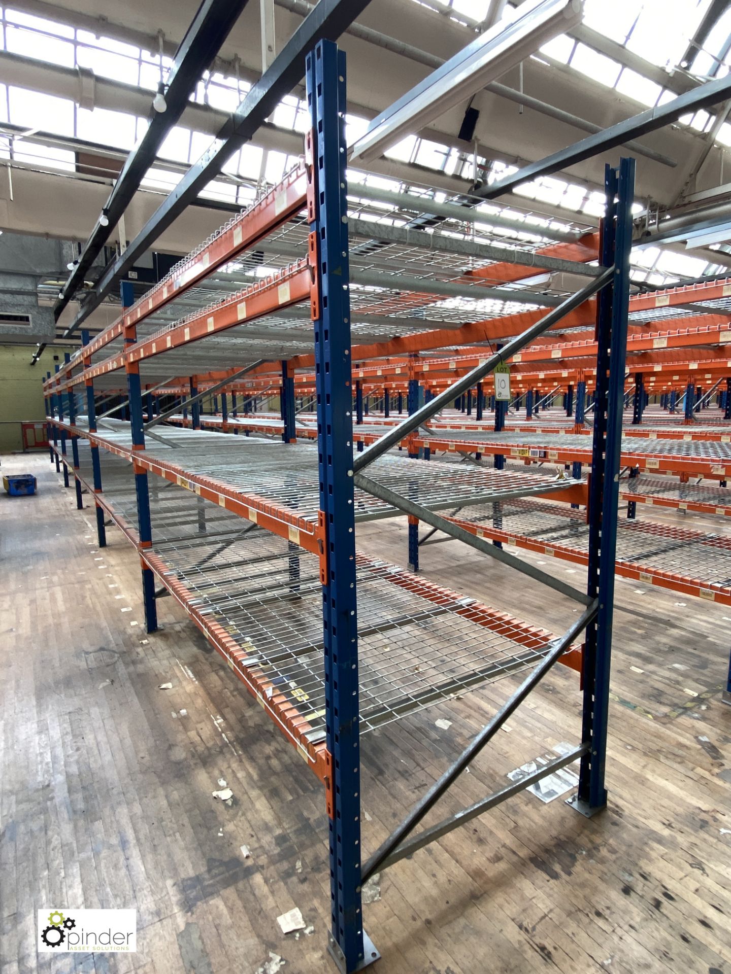 6 bays PSS 2K85 16 boltless Stock Racking, comprising 7 uprights 2400mm x 1200mm, 48 beams 2700mm,