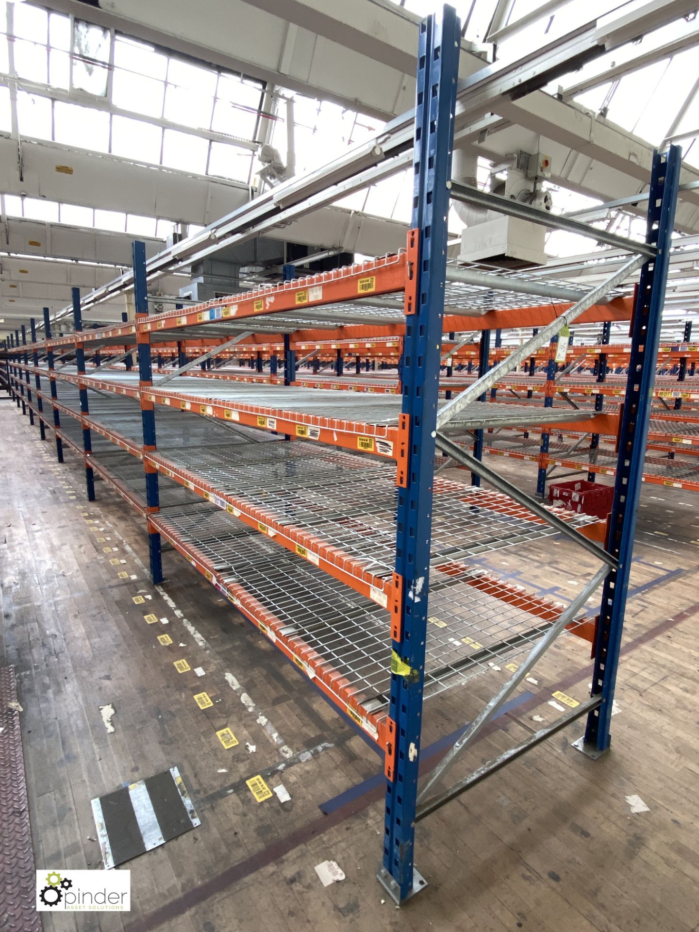 8 bays PSS 2K85 16 boltless Stock Racking, comprising 9 uprights 2400mm x 1200mm, 64 beams 2700mm,