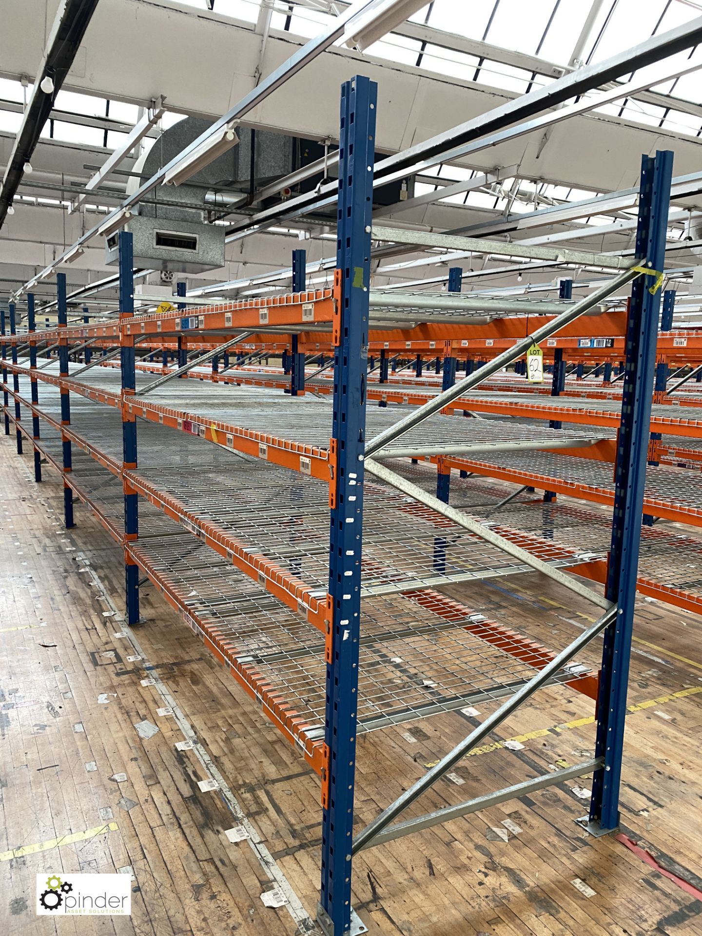 7 bays PSS 2K85 16 boltless Stock Racking, comprising 8 uprights 2400mm x 1200mm, 56 beams 2700mm,