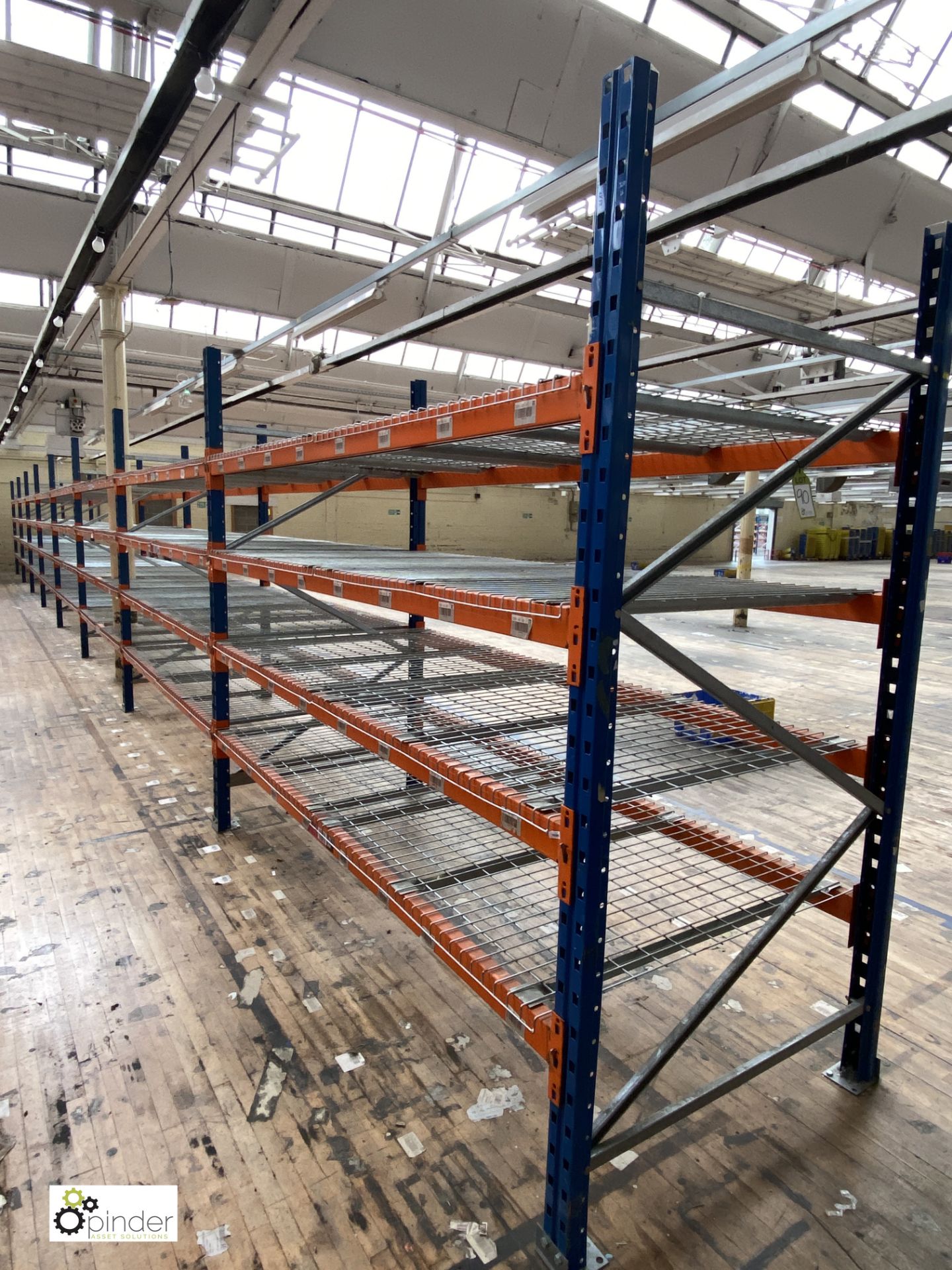 8 bays PSS 2K85 16 boltless Stock Racking, comprising 9 uprights 2400mm x 1200mm, 64 beams 2700mm,