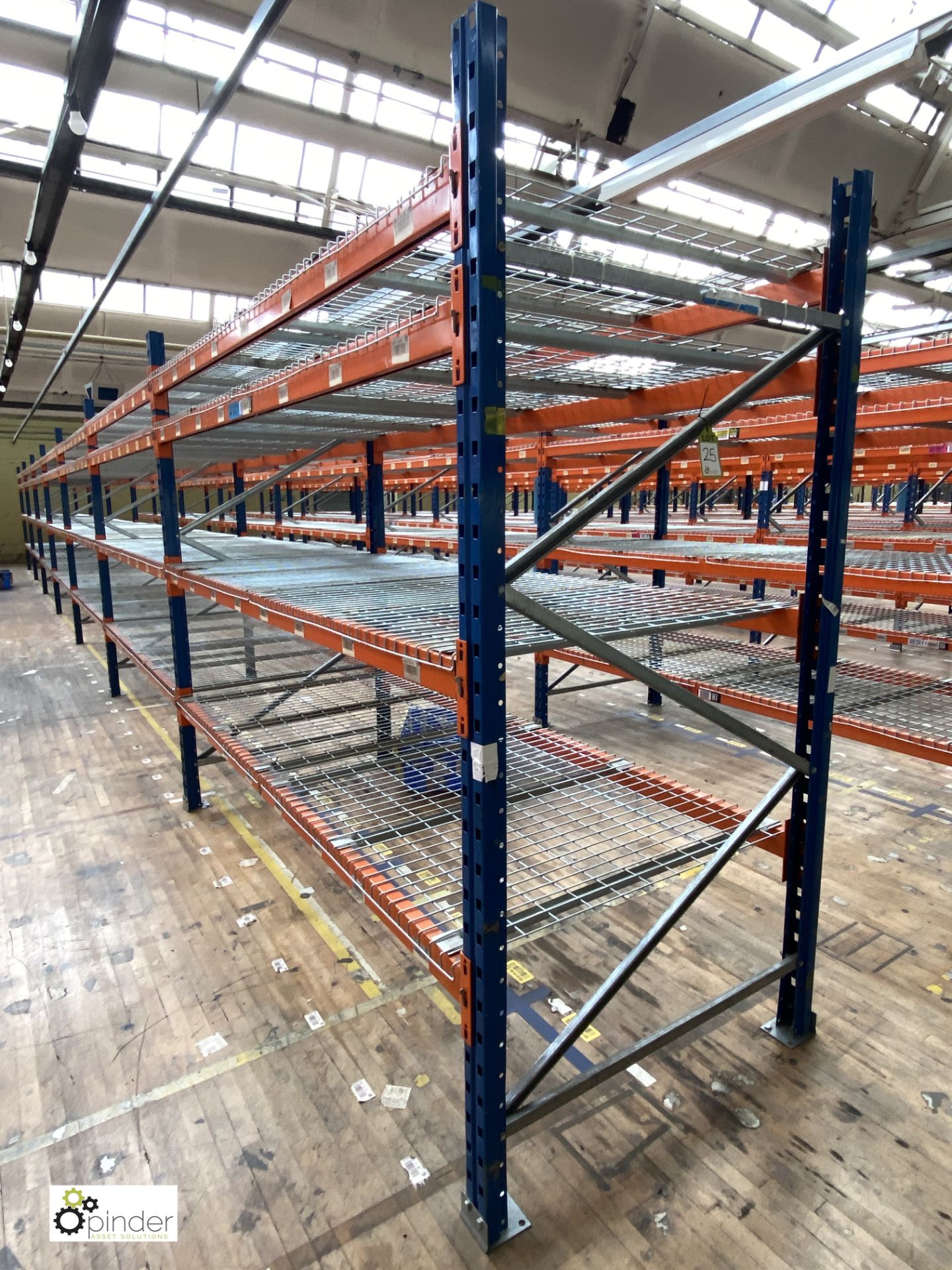 7 bays PSS 2K85 16 boltless Stock Racking, comprising 8 uprights 2400mm x 1200mm, 56 beams 2700mm,