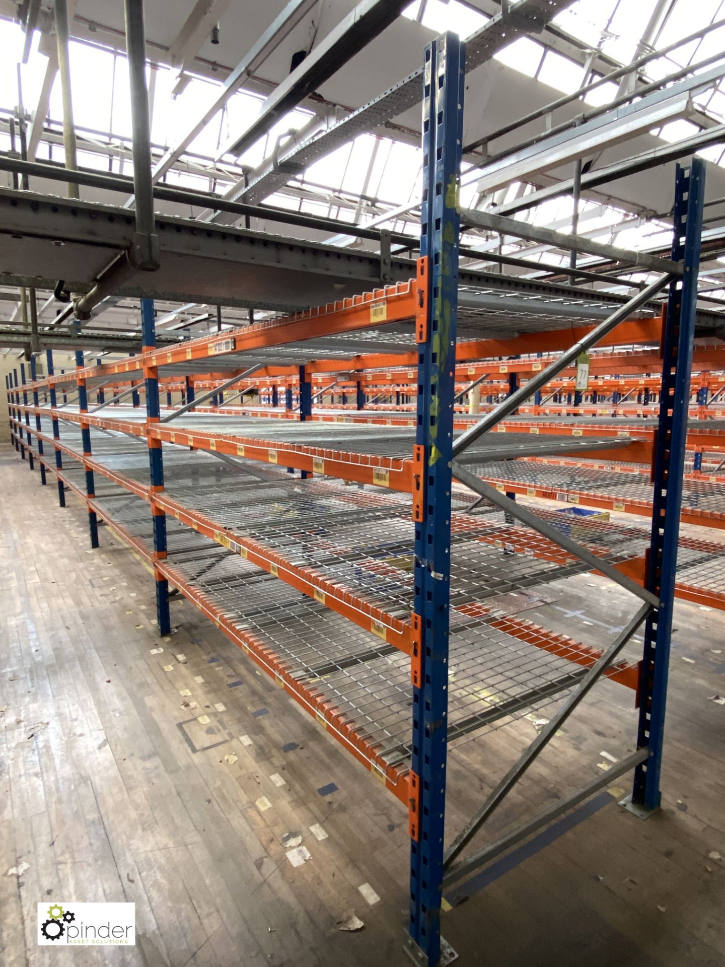 7 bays PSS 2K85 16 boltless Stock Racking, comprising 8 uprights 2400mm x 1200mm, 56 beams 2700mm,