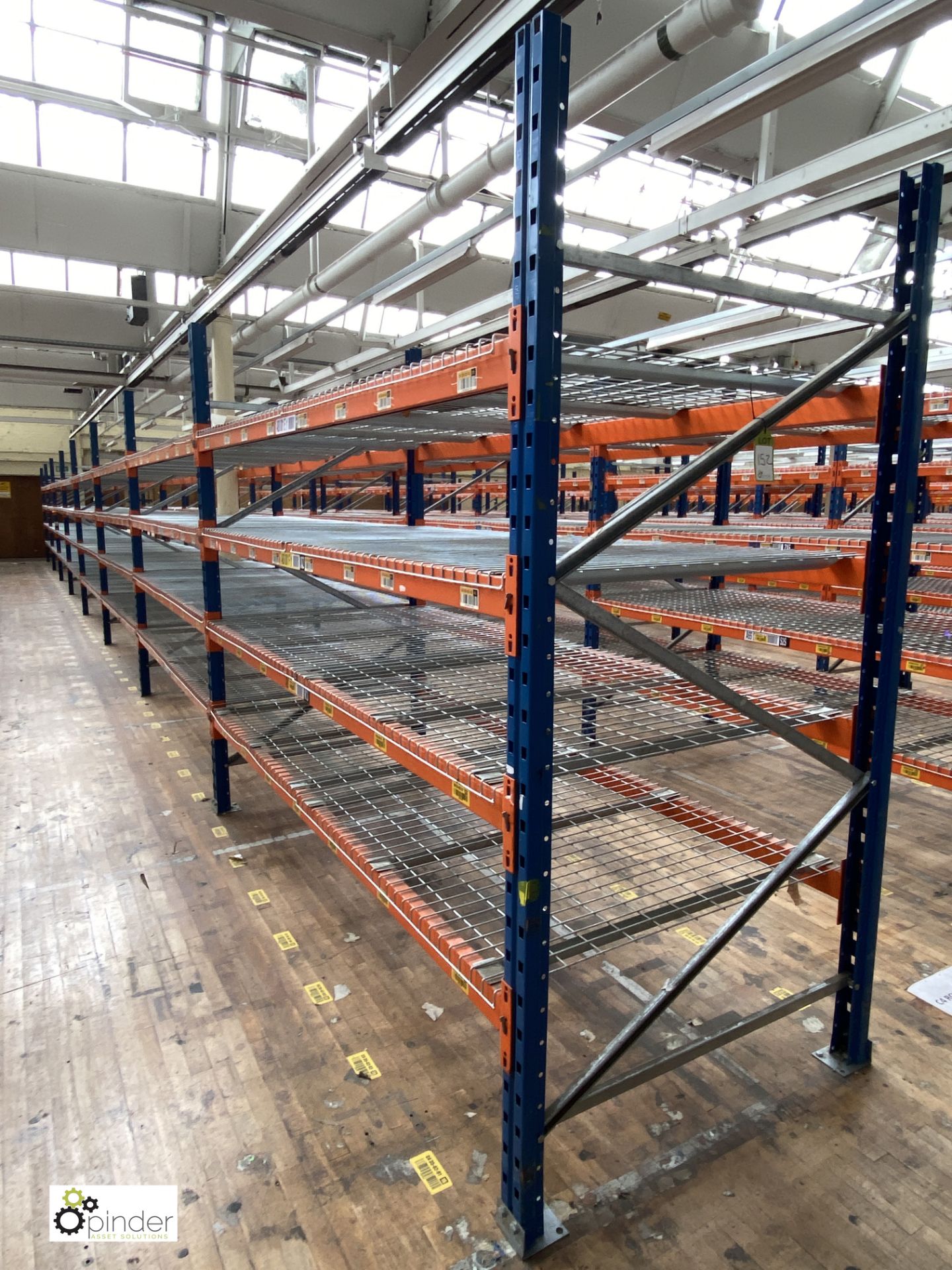 8 bays PSS 2K85 16 boltless Stock Racking, comprising 9 uprights 2400mm x 1200mm, 64 beams 2700mm,