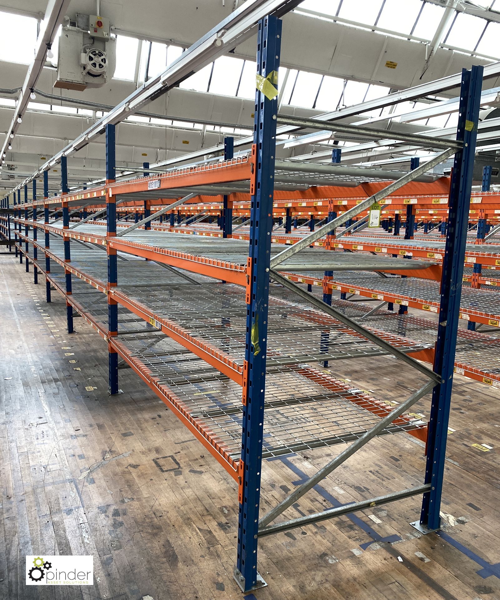 7 bays PSS 2K85 16 boltless Stock Racking, comprising 8 uprights 2400mm x 1200mm, 56 beams 2700mm,