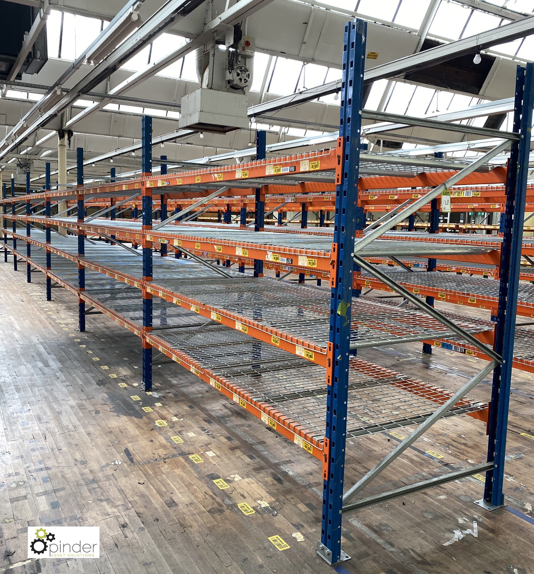 7 bays PSS 2K85 16 boltless Stock Racking, comprising 8 uprights 2400mm x 1200mm, 56 beams 2700mm,