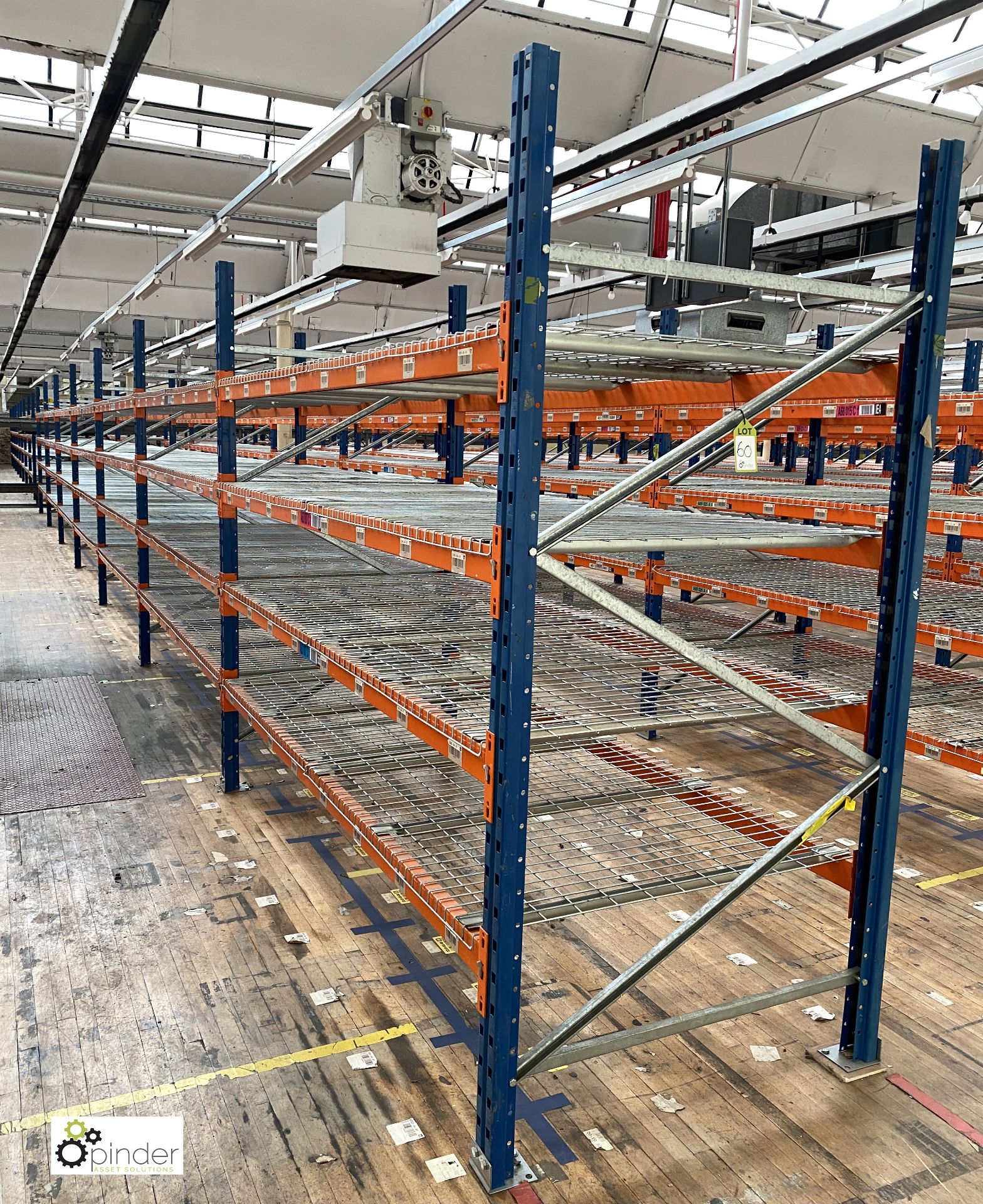 7 bays PSS 2K85 16 boltless Stock Racking, comprising 8 uprights 2400mm x 1200mm, 56 beams 2700mm,