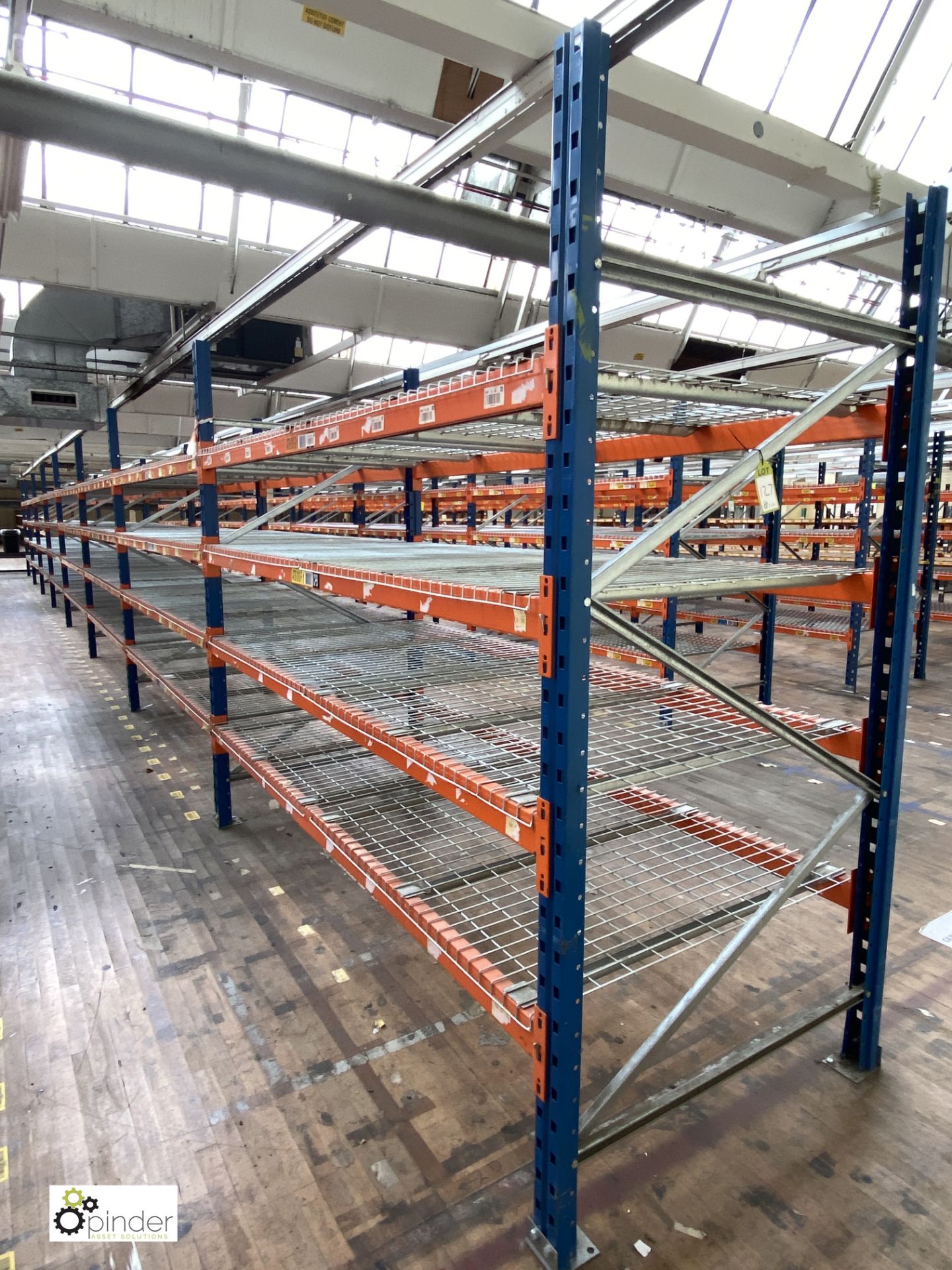 8 bays PSS 2K85 16 boltless Stock Racking, comprising 9 uprights 2400mm x 1200mm, 64 beams 2700mm,