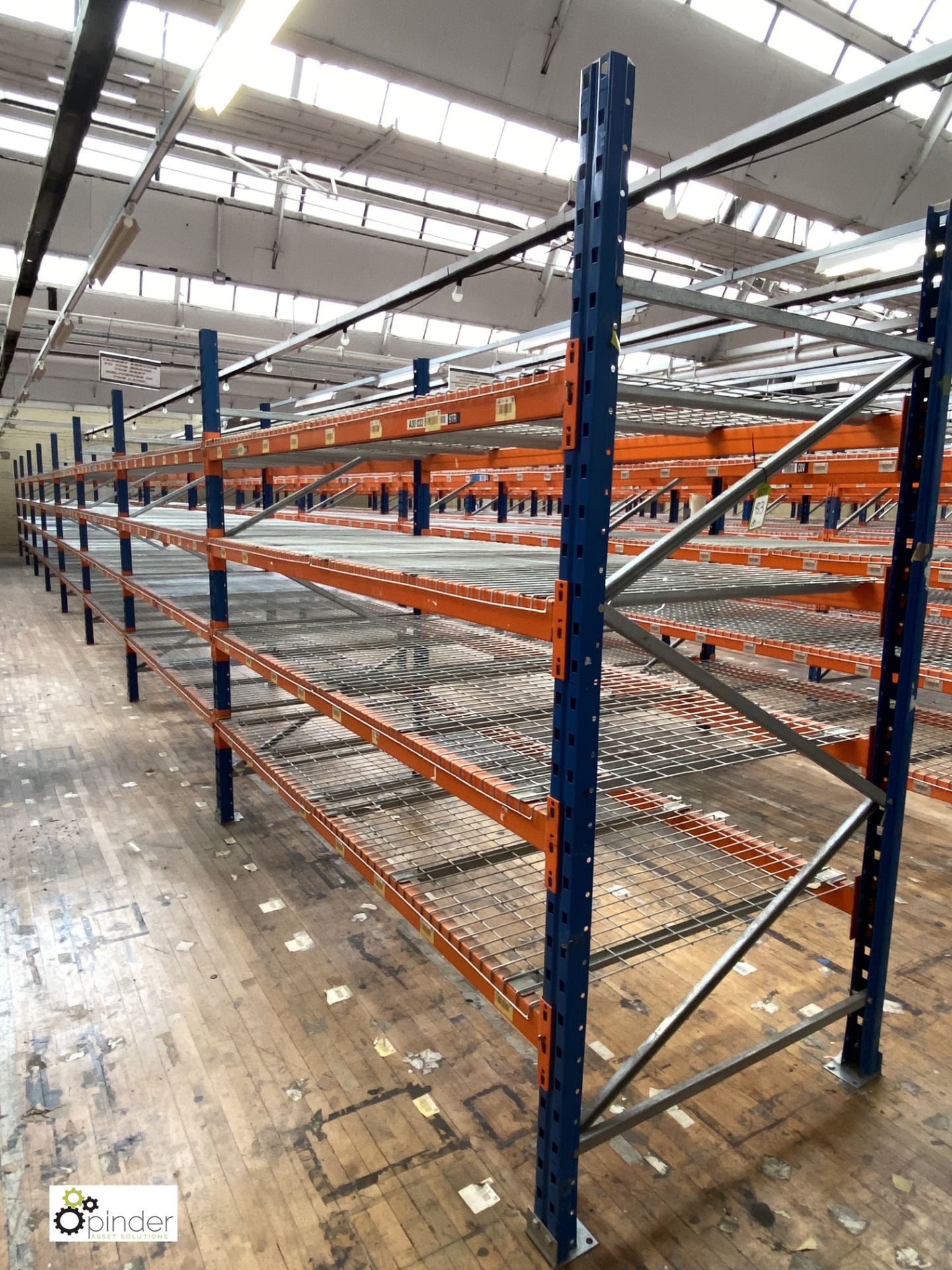 8 bays PSS 2K85 16 boltless Stock Racking, comprising 9 uprights 2400mm x 1200mm, 64 beams 2700mm,